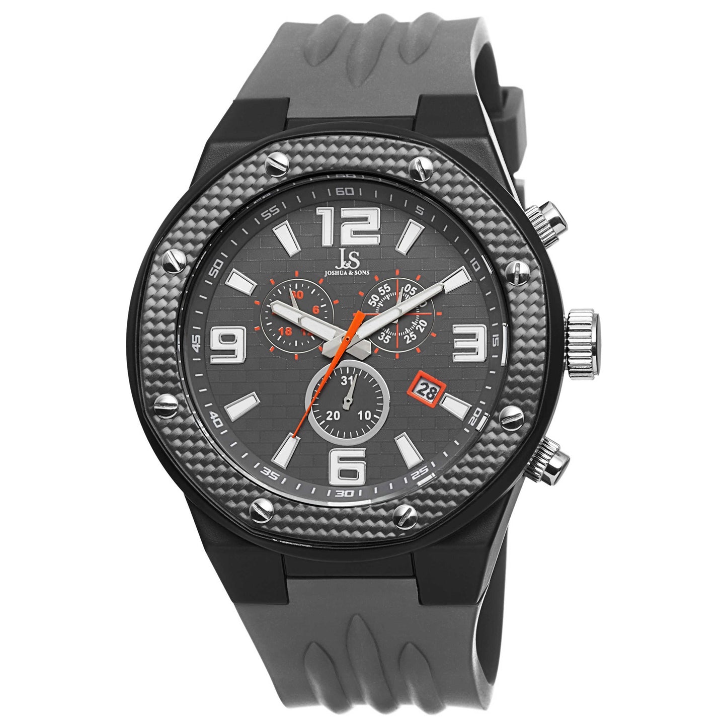 Front view of Joshua & Sons Classic Men's Swiss Quartz (Battery-Powered) Watch JS62GY