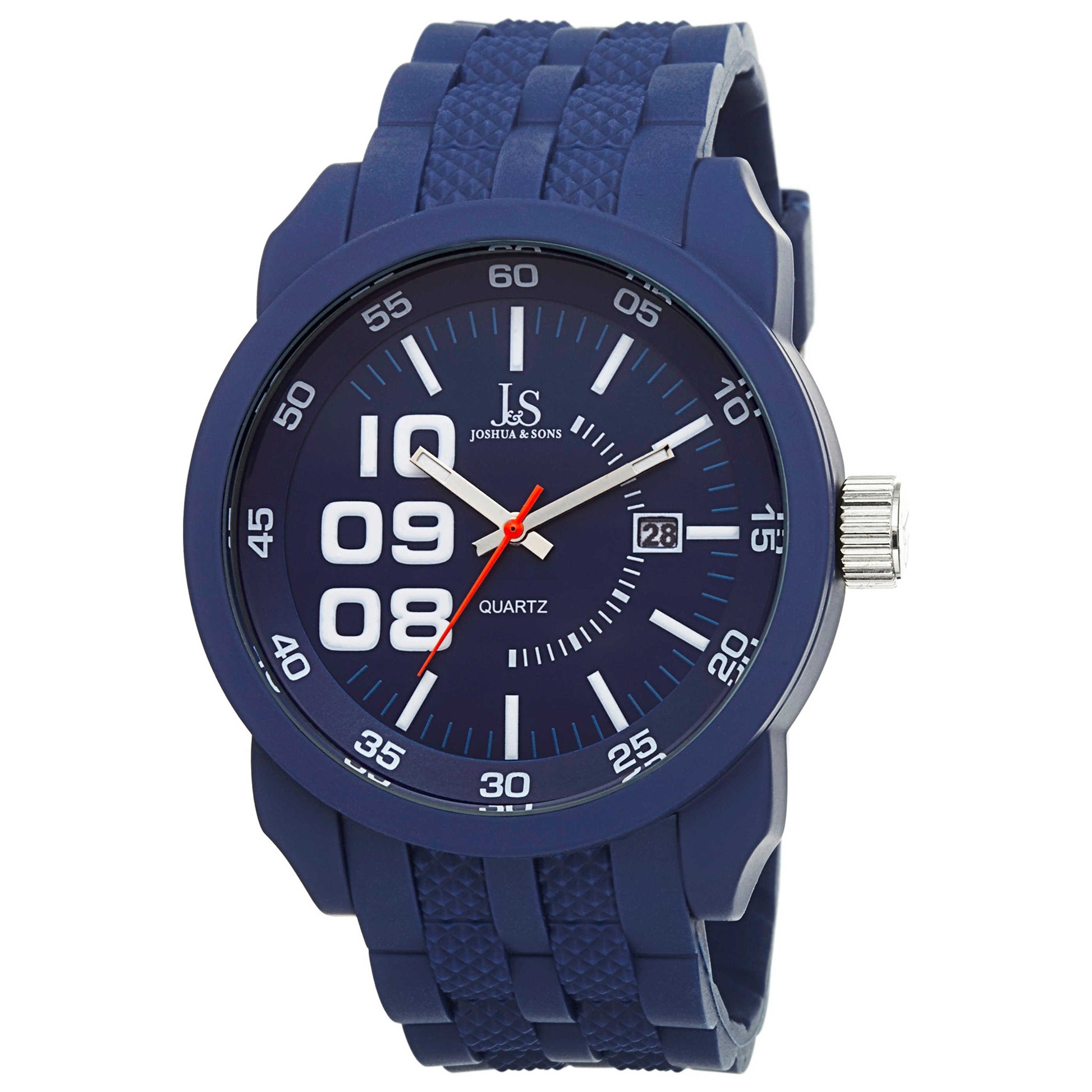 Front view of Joshua & Sons Classic Men's Japanese Quartz (Battery-Powered) Watch JS63BU