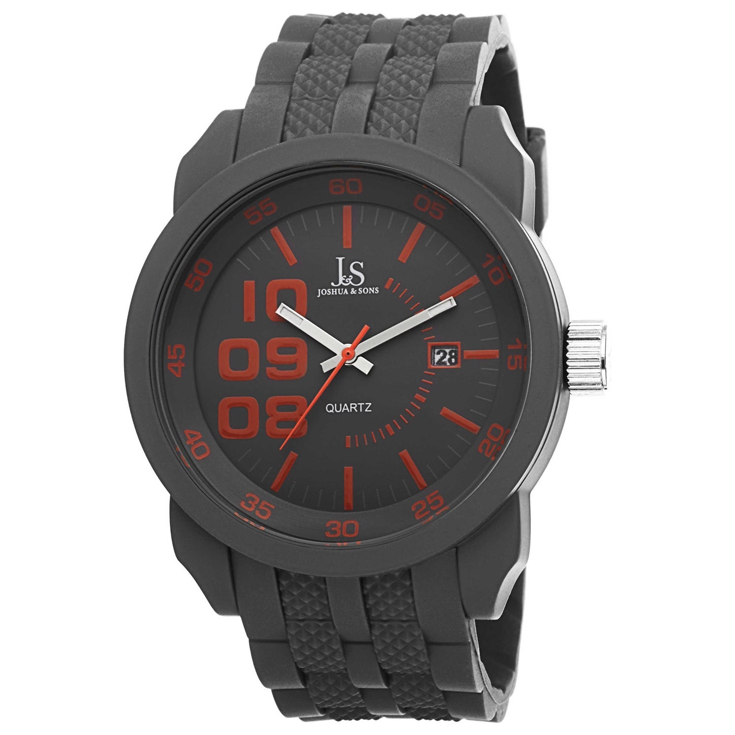 Front view of Joshua & Sons Classic Men's Japanese Quartz (Battery-Powered) Watch JS63GY