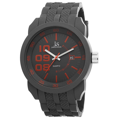 Front view of Joshua & Sons Classic Men's Japanese Quartz (Battery-Powered) Watch JS63GY