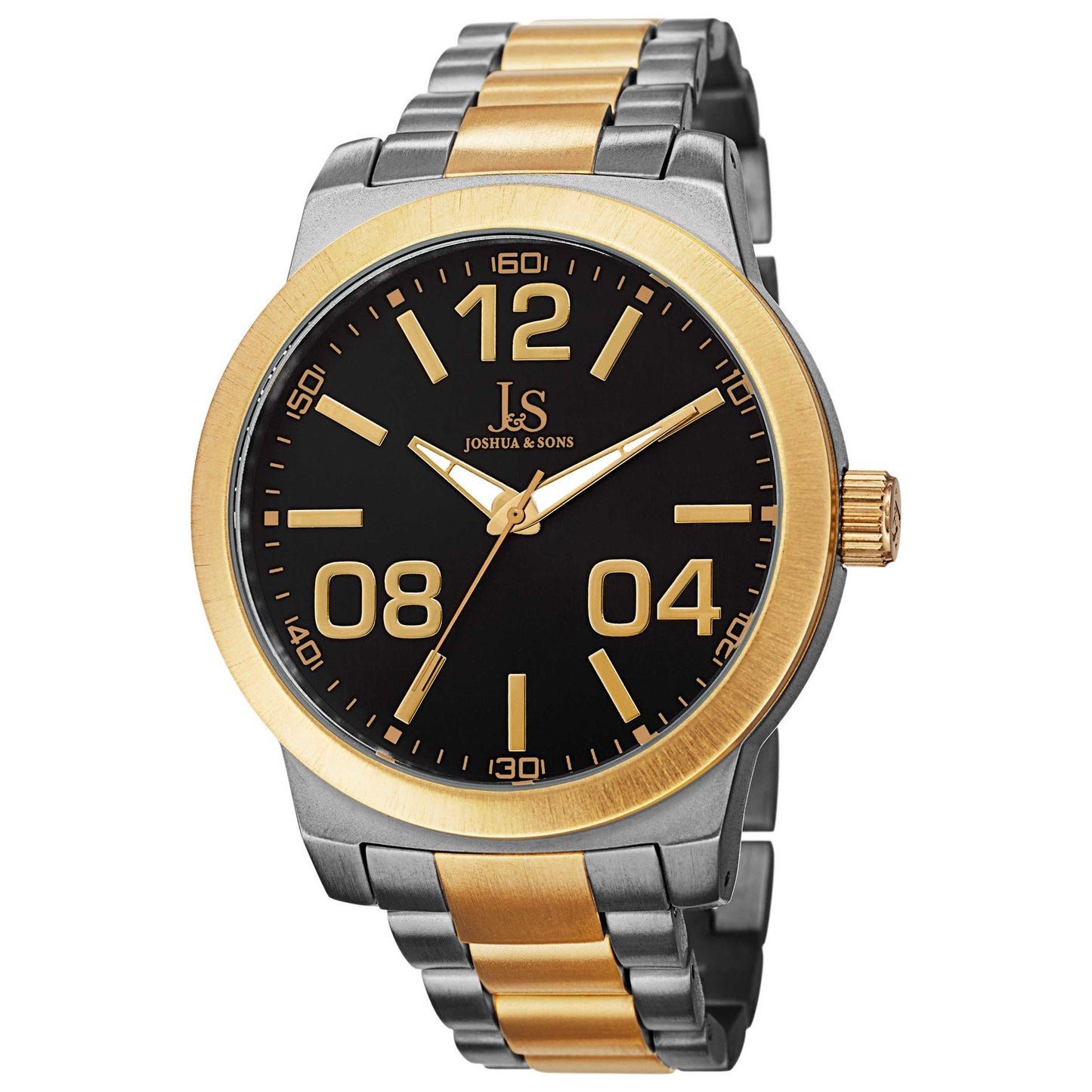 Front view of Joshua & Sons Classic Men's Japanese Quartz (Battery-Powered) Watch JS82TTG