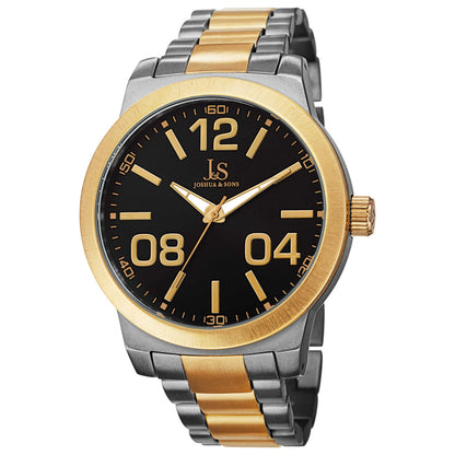 Front view of Joshua & Sons Classic Men's Japanese Quartz (Battery-Powered) Watch JS82TTG