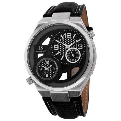 Front view of Joshua & Sons Classic Men's Swiss Quartz (Battery-Powered) Watch JS83SS