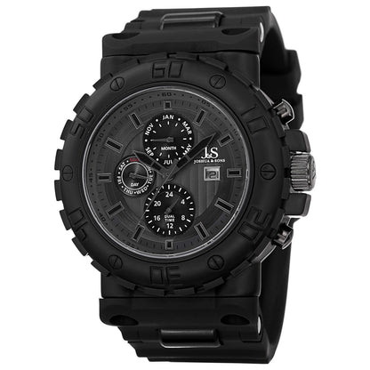 Front view of Joshua & Sons Classic Men's Swiss Quartz (Battery-Powered) Watch JS89BK