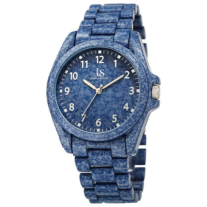Front view of Joshua & Sons Classic Men's Japanese Quartz (Battery-Powered) Watch JS91BU
