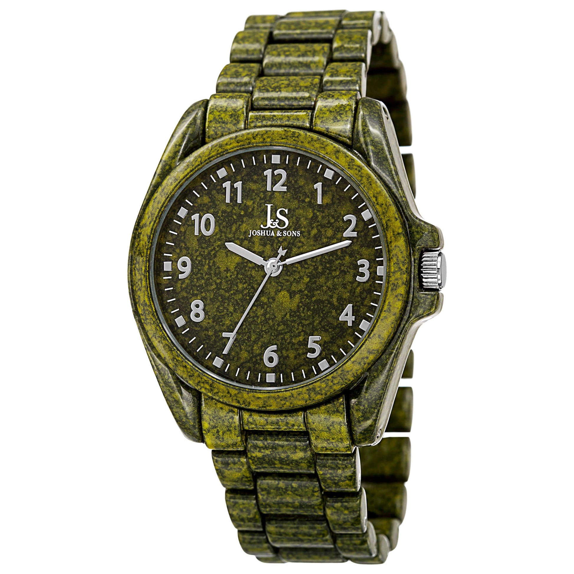 Front view of Joshua & Sons Classic Men's Japanese Quartz (Battery-Powered) Watch JS91GN