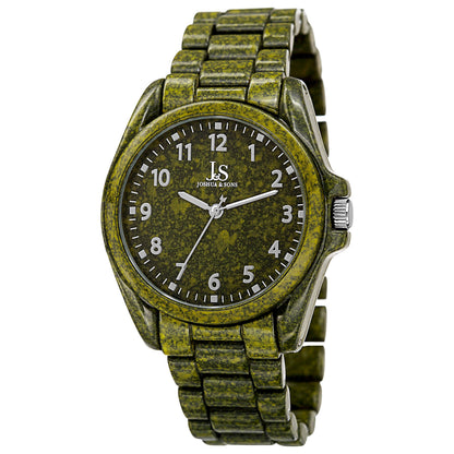 Front view of Joshua & Sons Classic Men's Japanese Quartz (Battery-Powered) Watch JS91GN