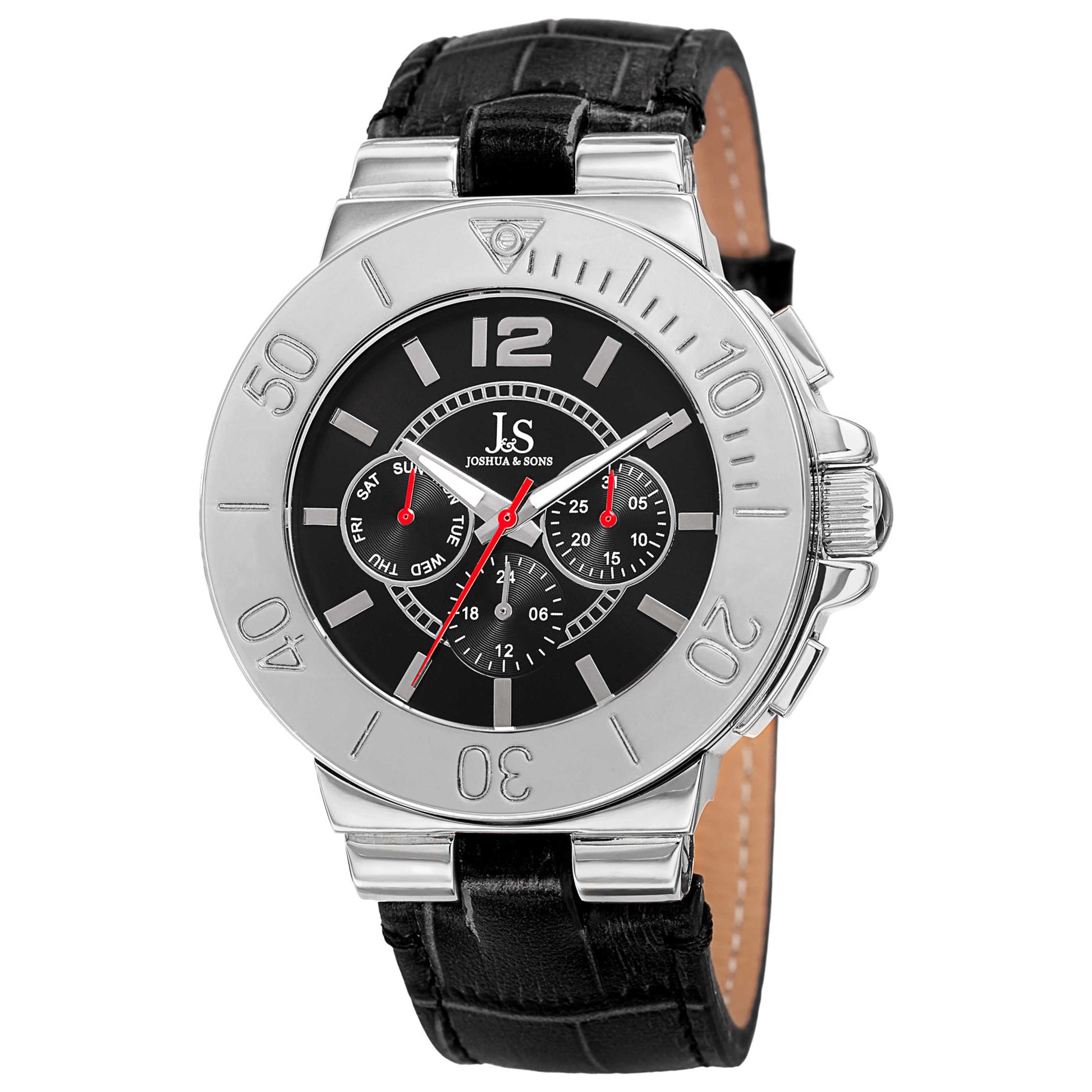 Front view of Joshua & Sons Men's Quartz Watch JS96SSB