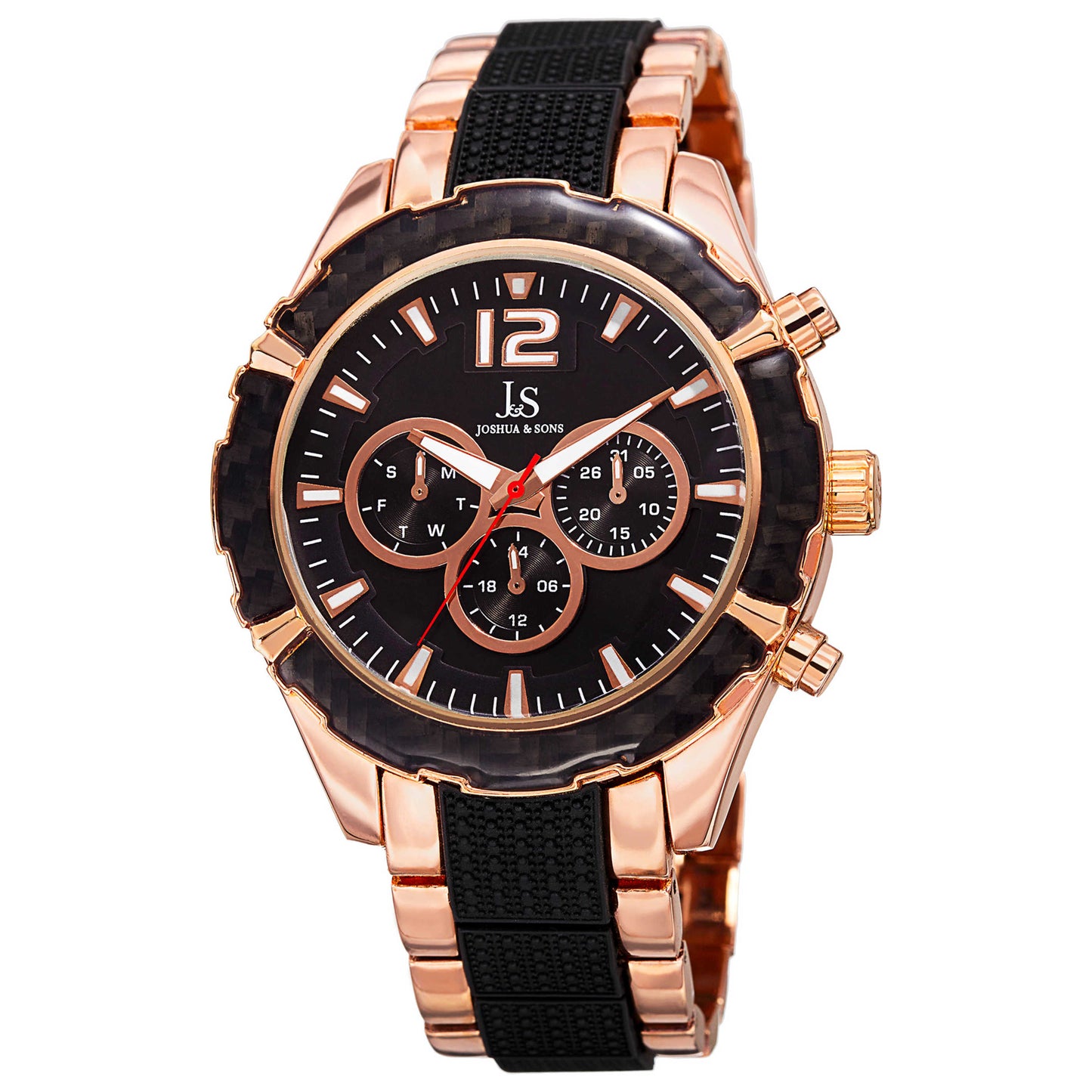 Front view of Joshua & Sons Classic Men's Quartz Watch JS98RGB