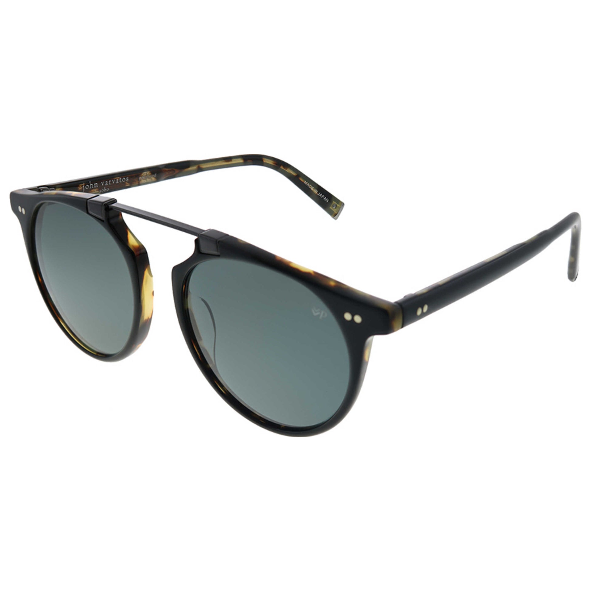 Front view of John Varvatos Varvatos Unisex Sunglasses JV-V602UF-BLT
