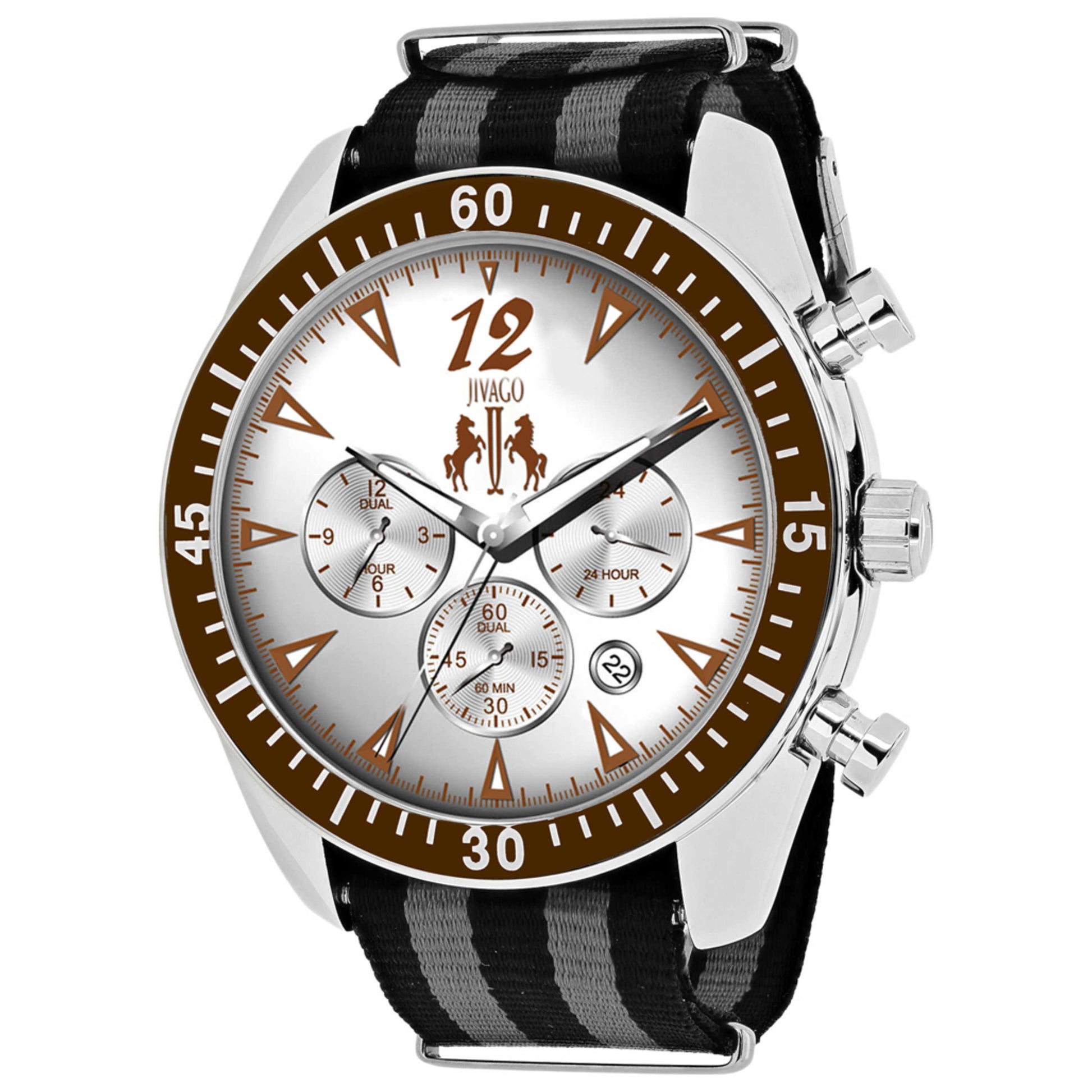 Front view of Jivago Fashion Men's Quartz Watch JV4512NBK