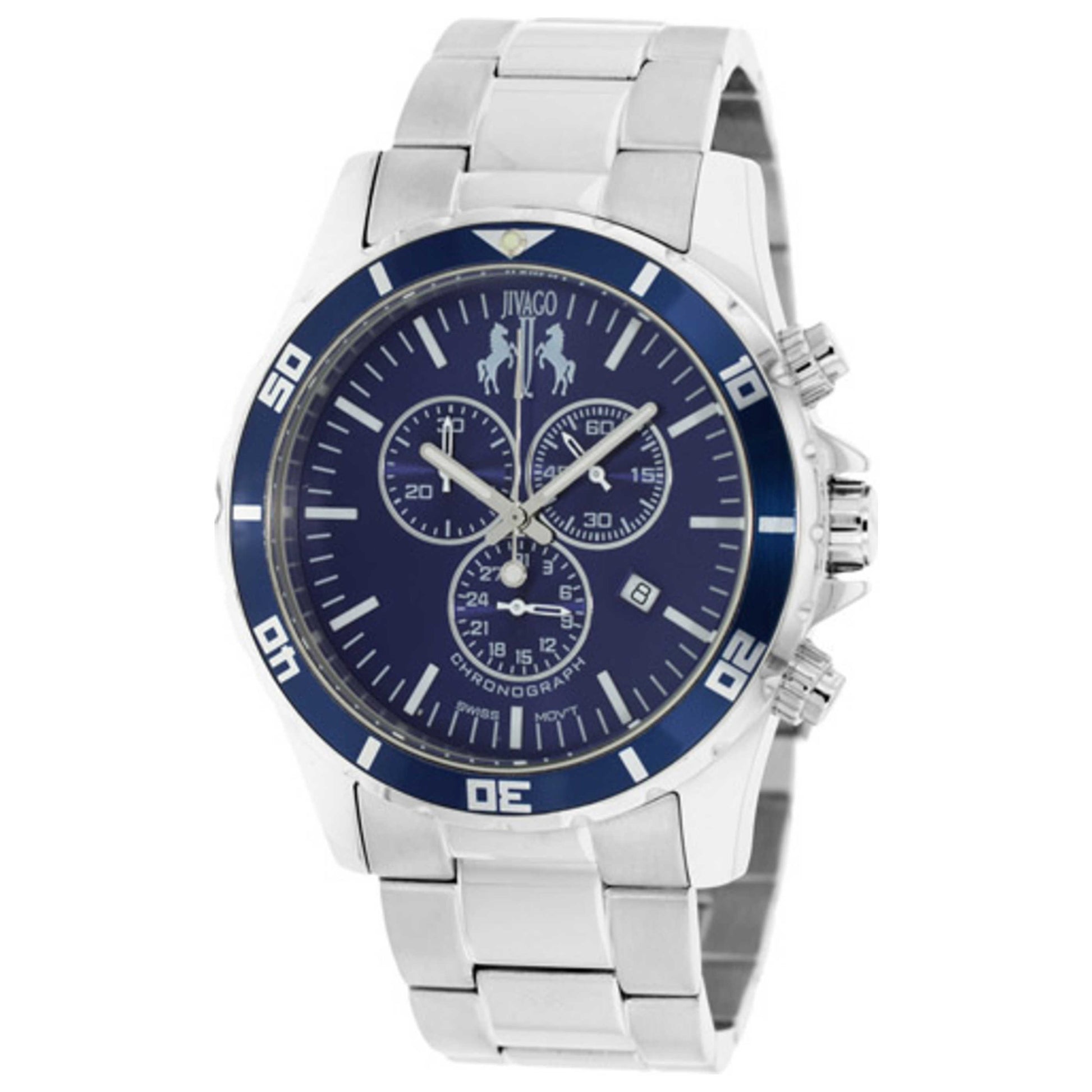 Front view of Jivago Ultimate Men's Swiss Quartz (Battery-Powered) Watch JV6127
