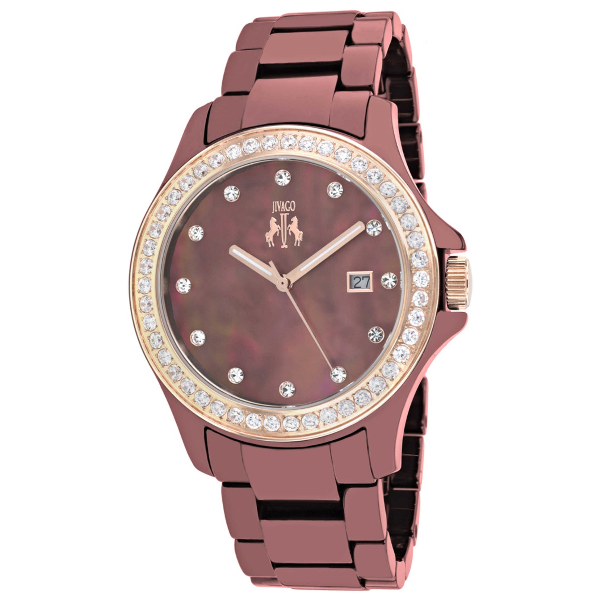 Front view of Jivago Ceramic Women's Quartz Watch JV9414