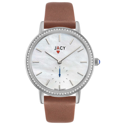 Front view of Jacy Ace Women's Quartz Watch JW-1000-1608S
