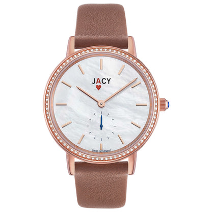 Front view of Jacy Ace Women's Quartz Watch JW-1001-1608R