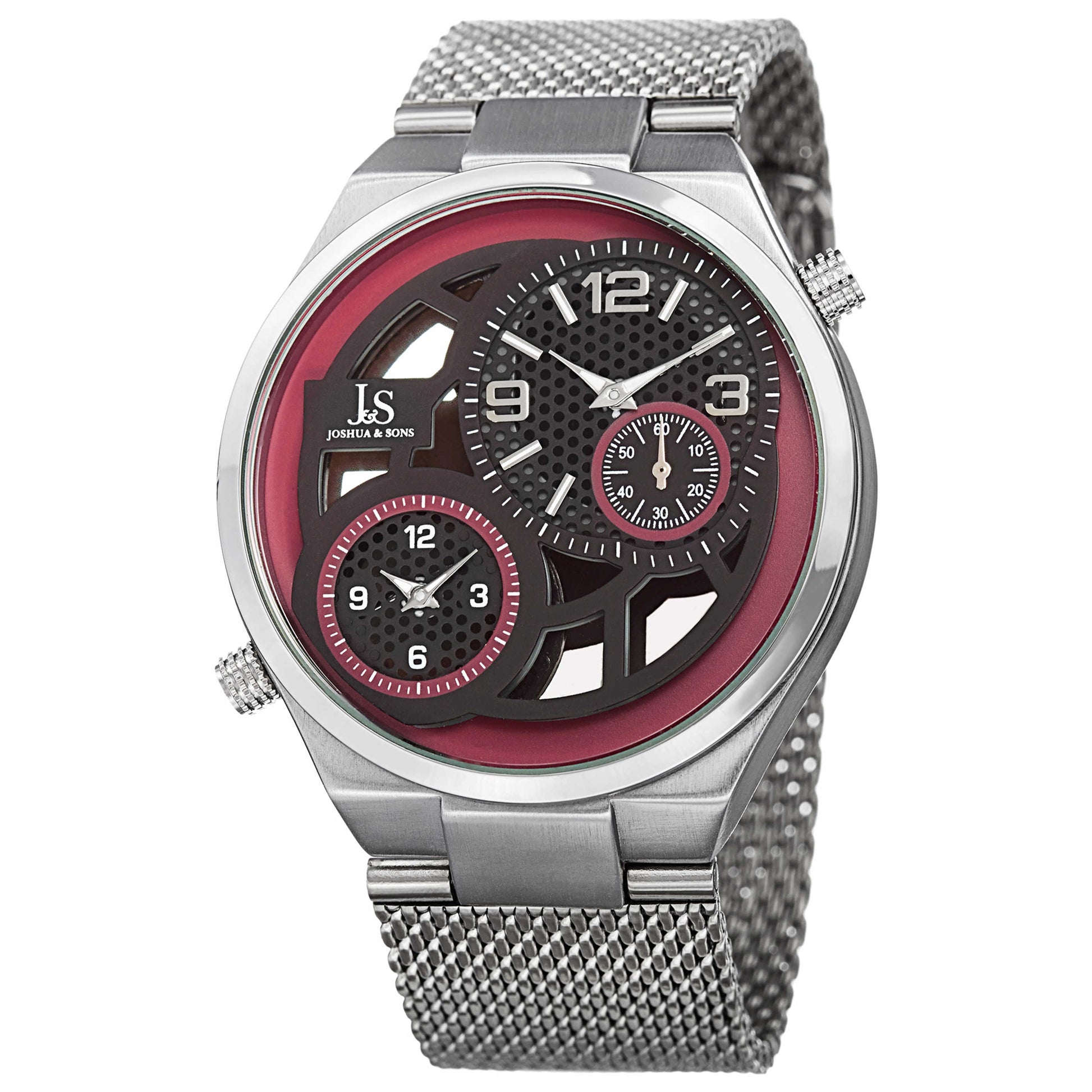 Front view of Joshua & Sons Classic Men's Quartz Watch JX111RD