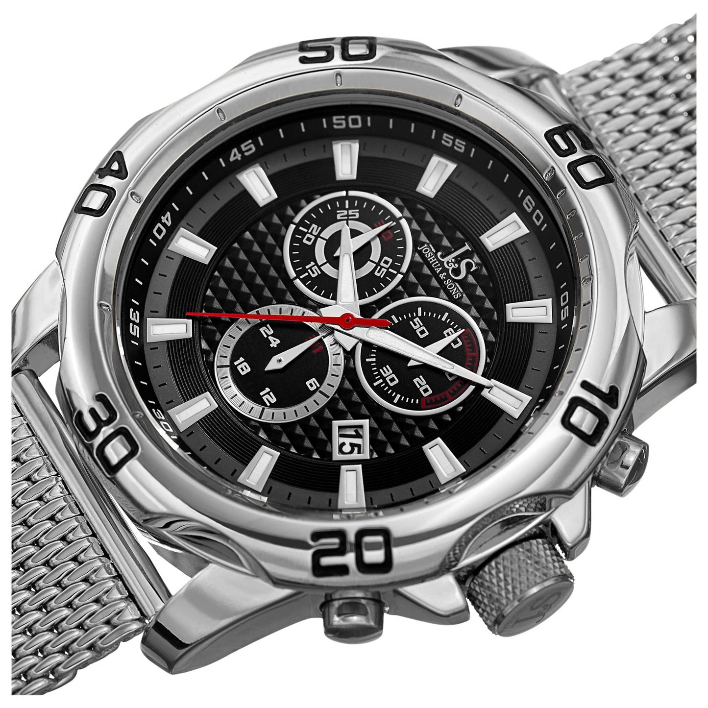 Joshua & Sons Classic Men's Swiss Quartz (Battery-Powered) Watch JX123SSBK - Image #2