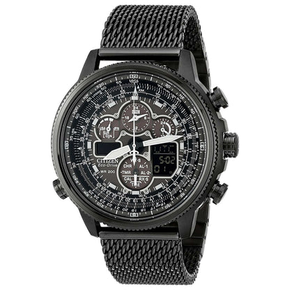 Front view of Citizen Promaster Navihawk A-T Men's Solar Powered Quartz Eco-Drive Watch JY8037-50E