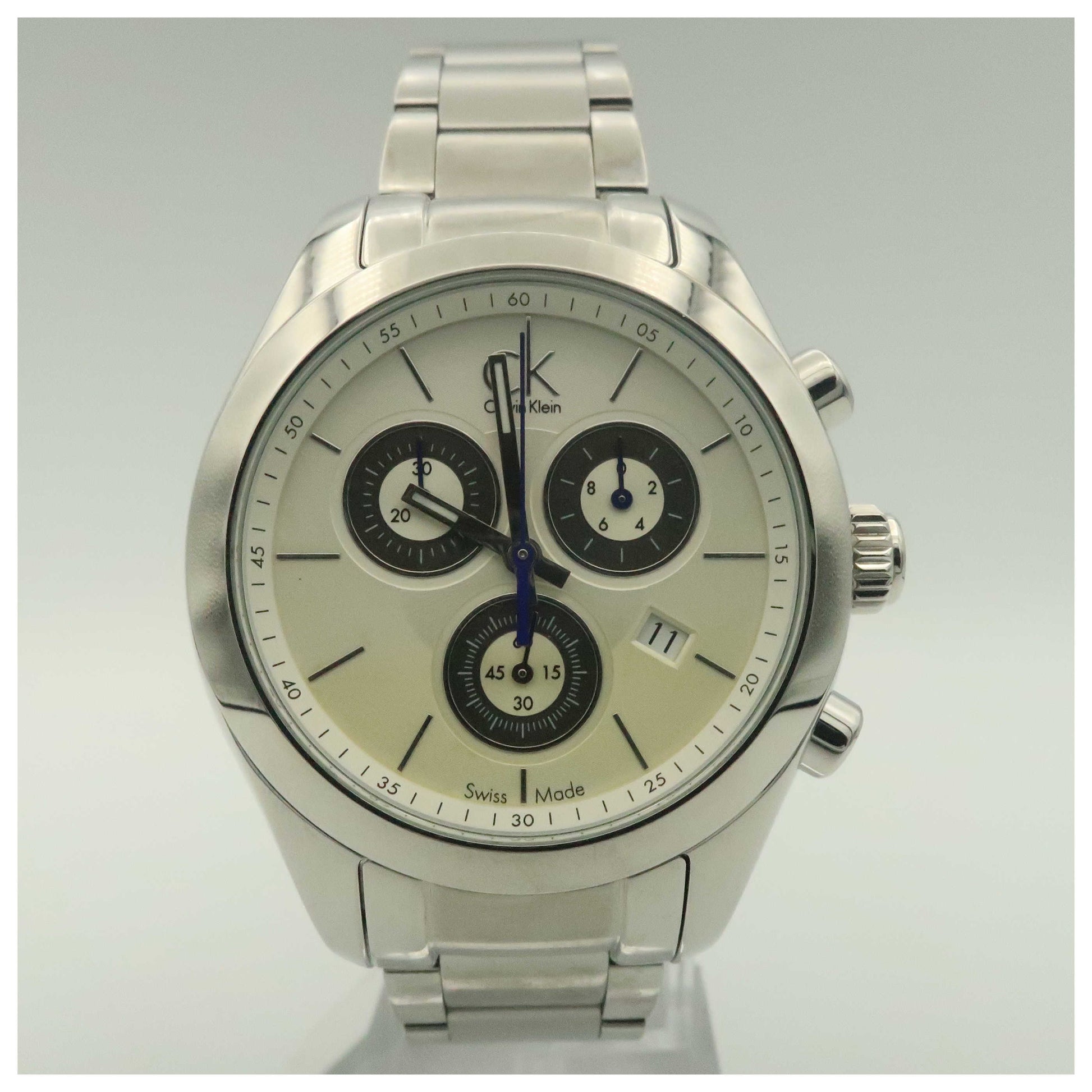 Front view of Calvin Klein Strive Men's Swiss Quartz (Battery-Powered) Watch K0K28120-SDV