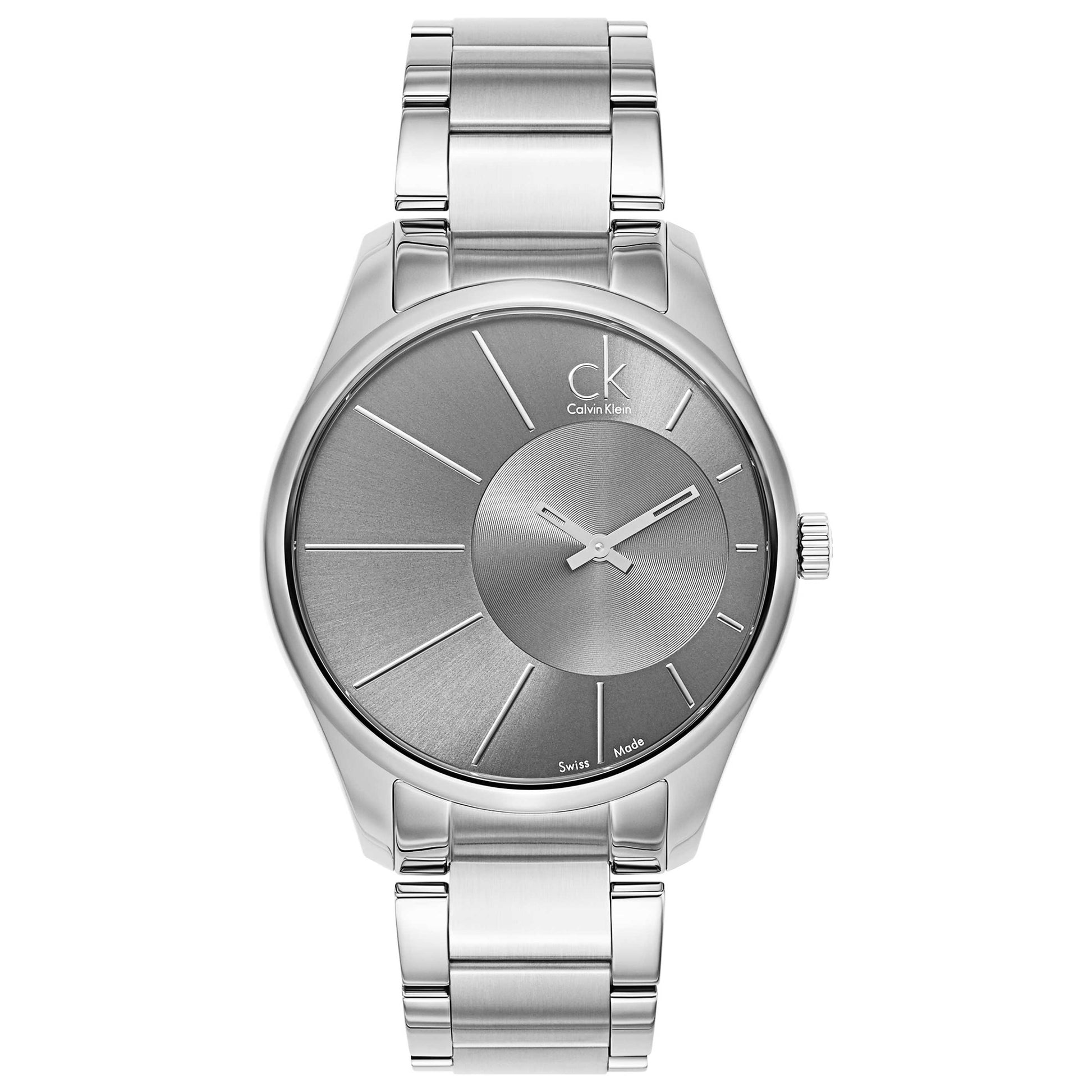 Front view of Calvin Klein Deluxe Men's Swiss Quartz (Battery-Powered) Watch K0S21108