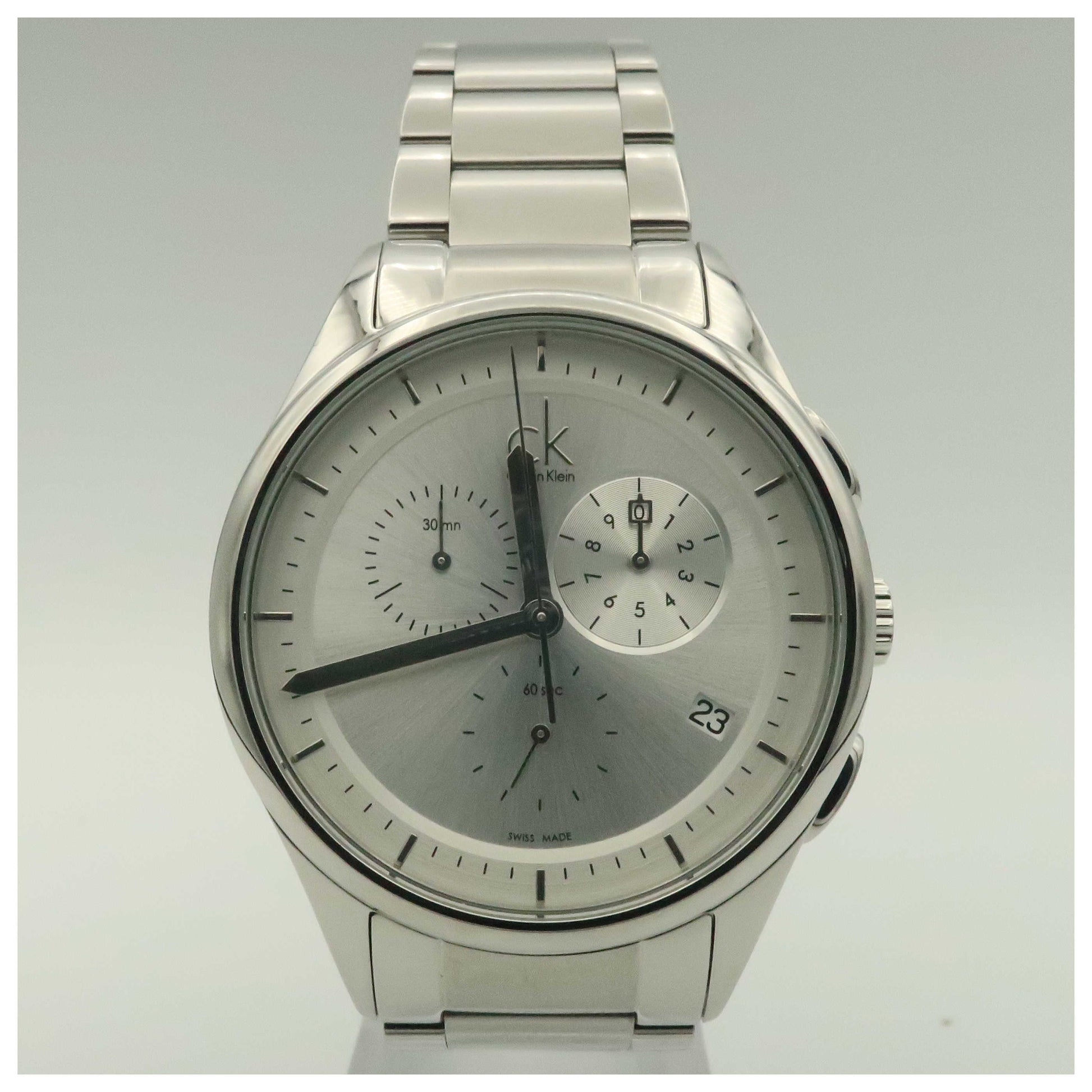 Front view of Calvin Klein Basic Men's Swiss Quartz (Battery-Powered) Watch K2A27120-PO