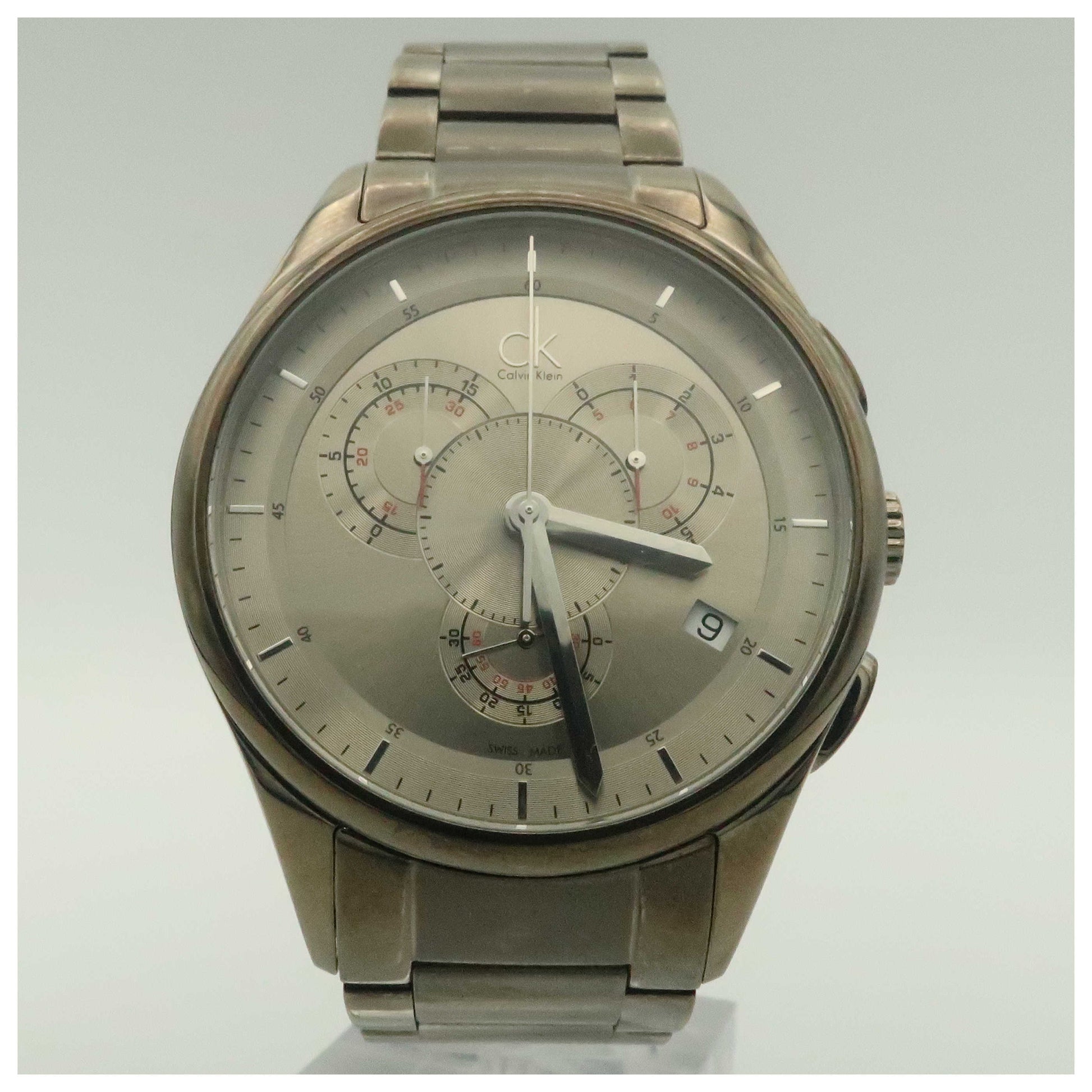 Front view of Calvin Klein Basic Men's Swiss Quartz (Battery-Powered) Watch K2A27926-PO