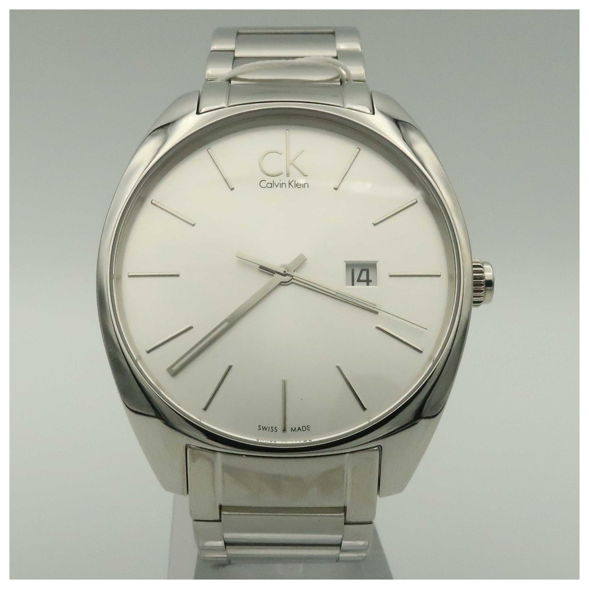 Front view of Calvin Klein Exchange Men's Swiss Quartz (Battery-Powered) Watch K2F21126-PO