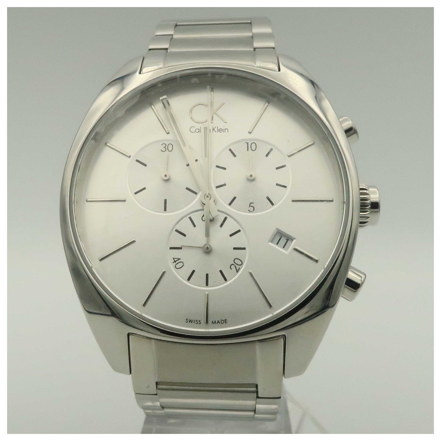 Front view of Calvin Klein Exchange Men's Swiss Quartz (Battery-Powered) Watch K2F27126-PO