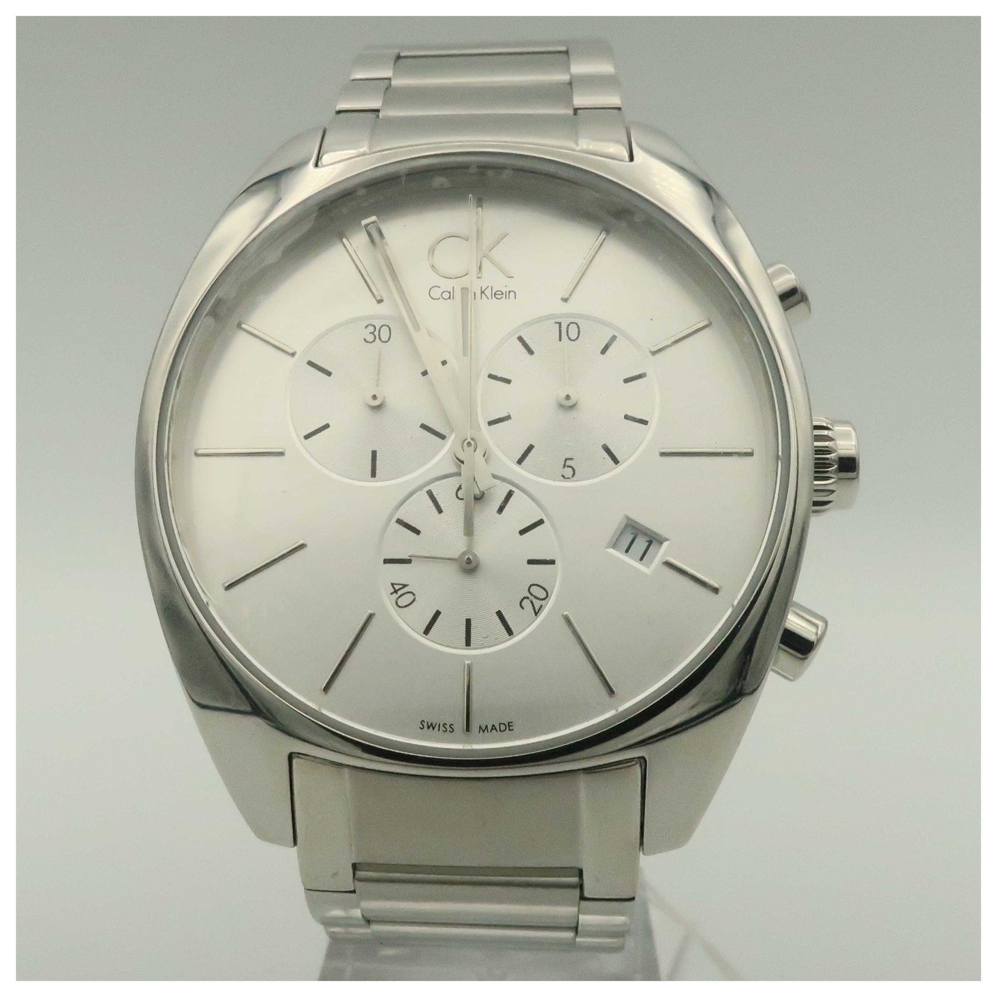 Front view of Calvin Klein Exchange Men's Swiss Quartz (Battery-Powered) Watch K2F27126-PO