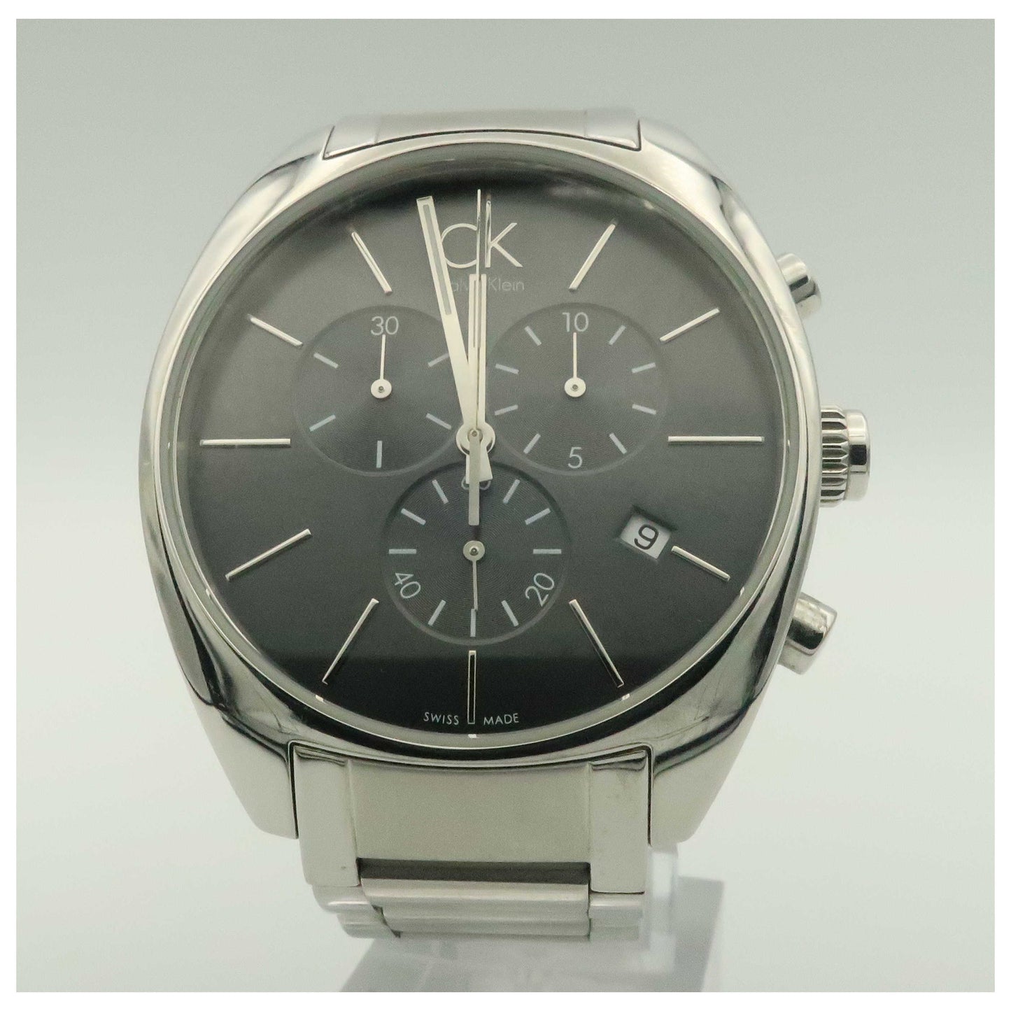 Front view of Calvin Klein Exchange Men's Swiss Quartz (Battery-Powered) Watch K2F27161-PO