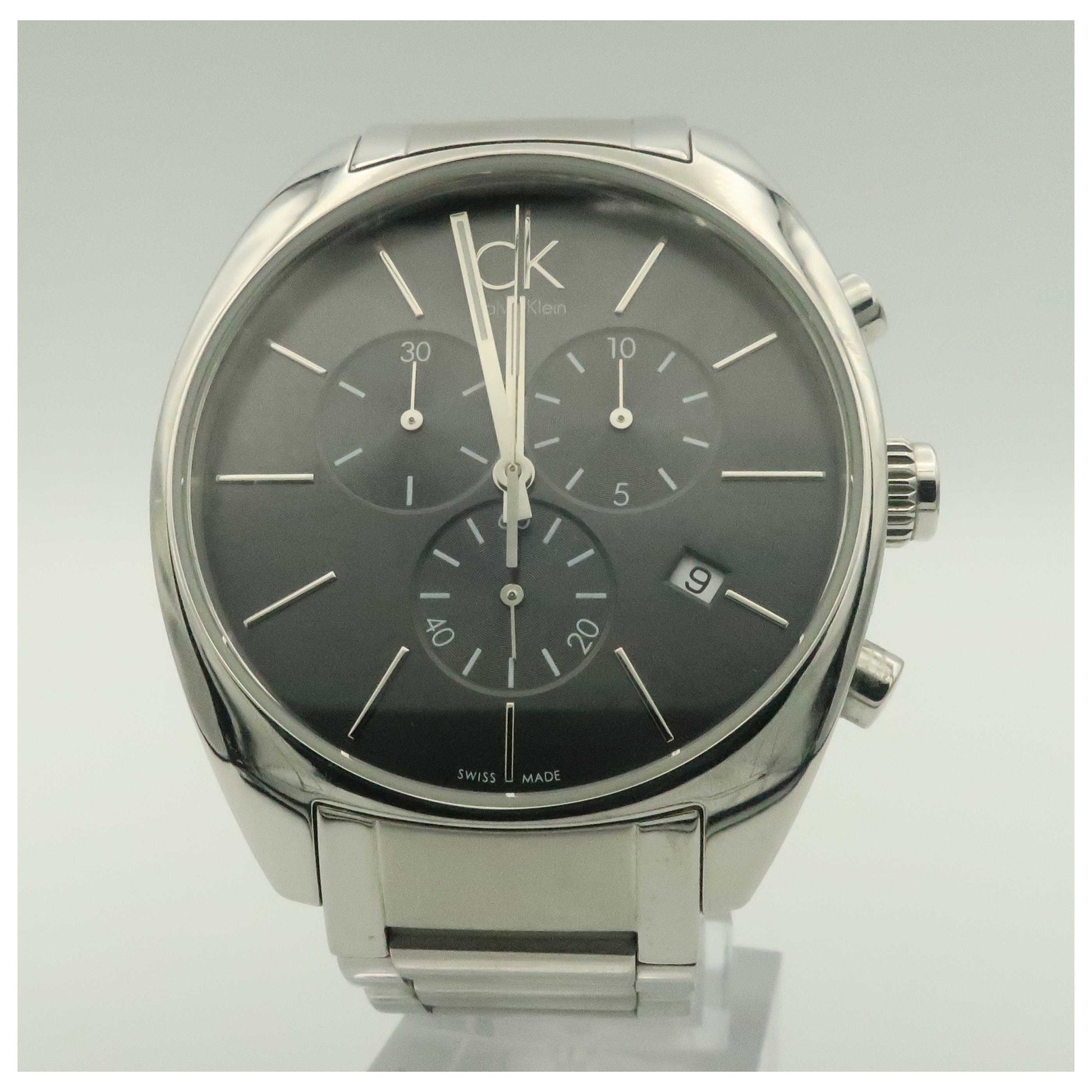 Front view of Calvin Klein Exchange Men's Swiss Quartz (Battery-Powered) Watch K2F27161-PO