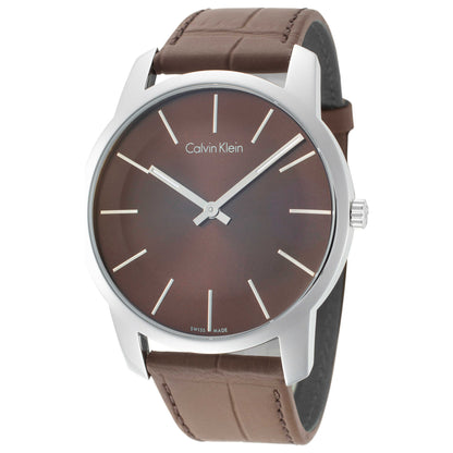 Front view of Calvin Klein City Men's Swiss Quartz (Battery-Powered) Watch K2G211GK