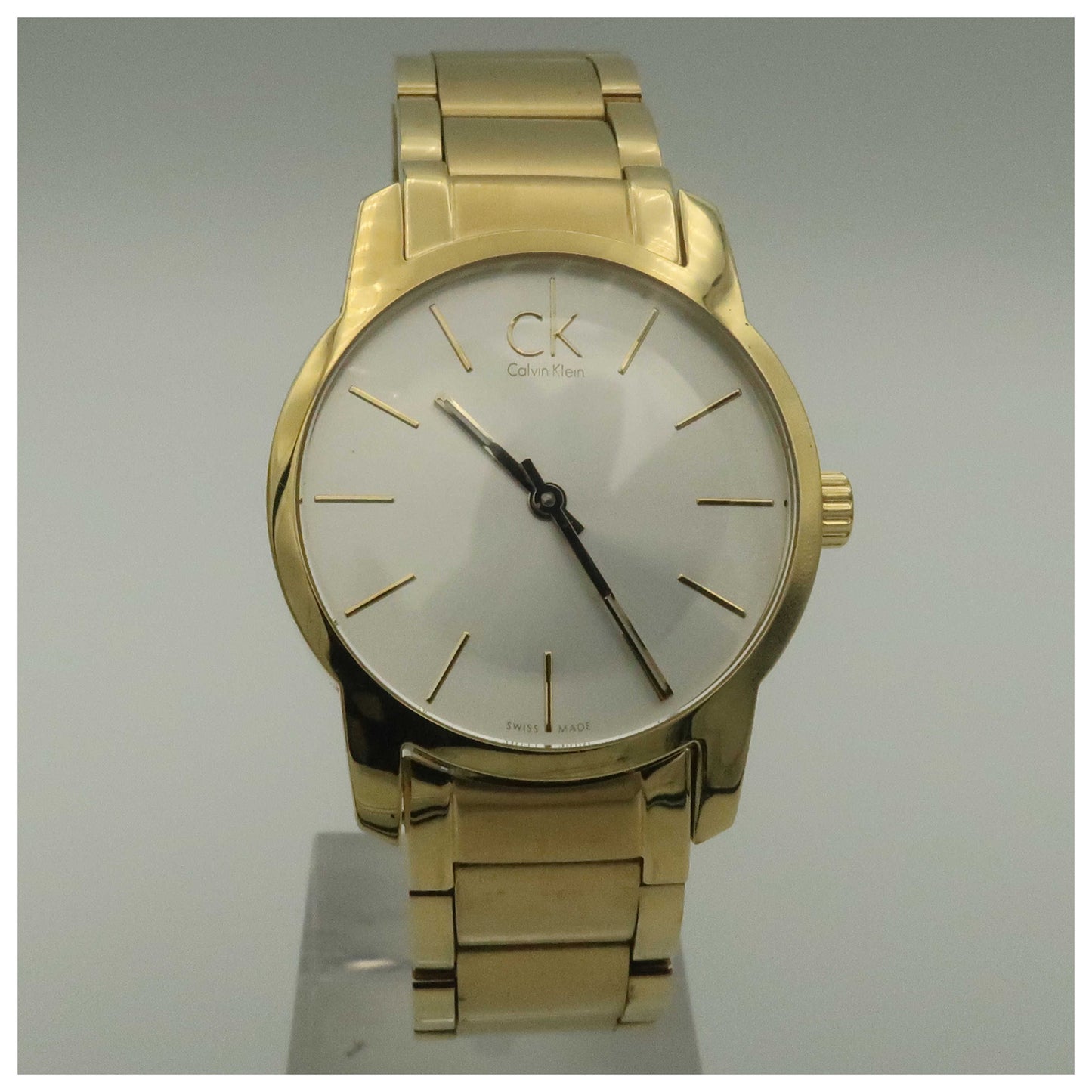 Front view of Calvin Klein City Women's Swiss Quartz (Battery-Powered) Watch K2G23546-PO