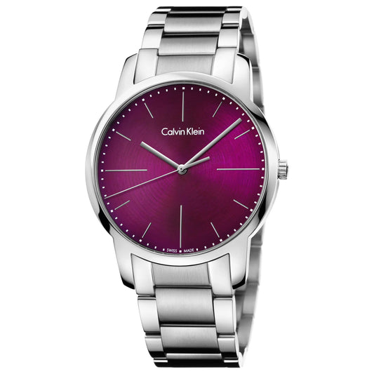 Front view of Calvin Klein City Men's Swiss Quartz (Battery-Powered) Watch K2G2G14P