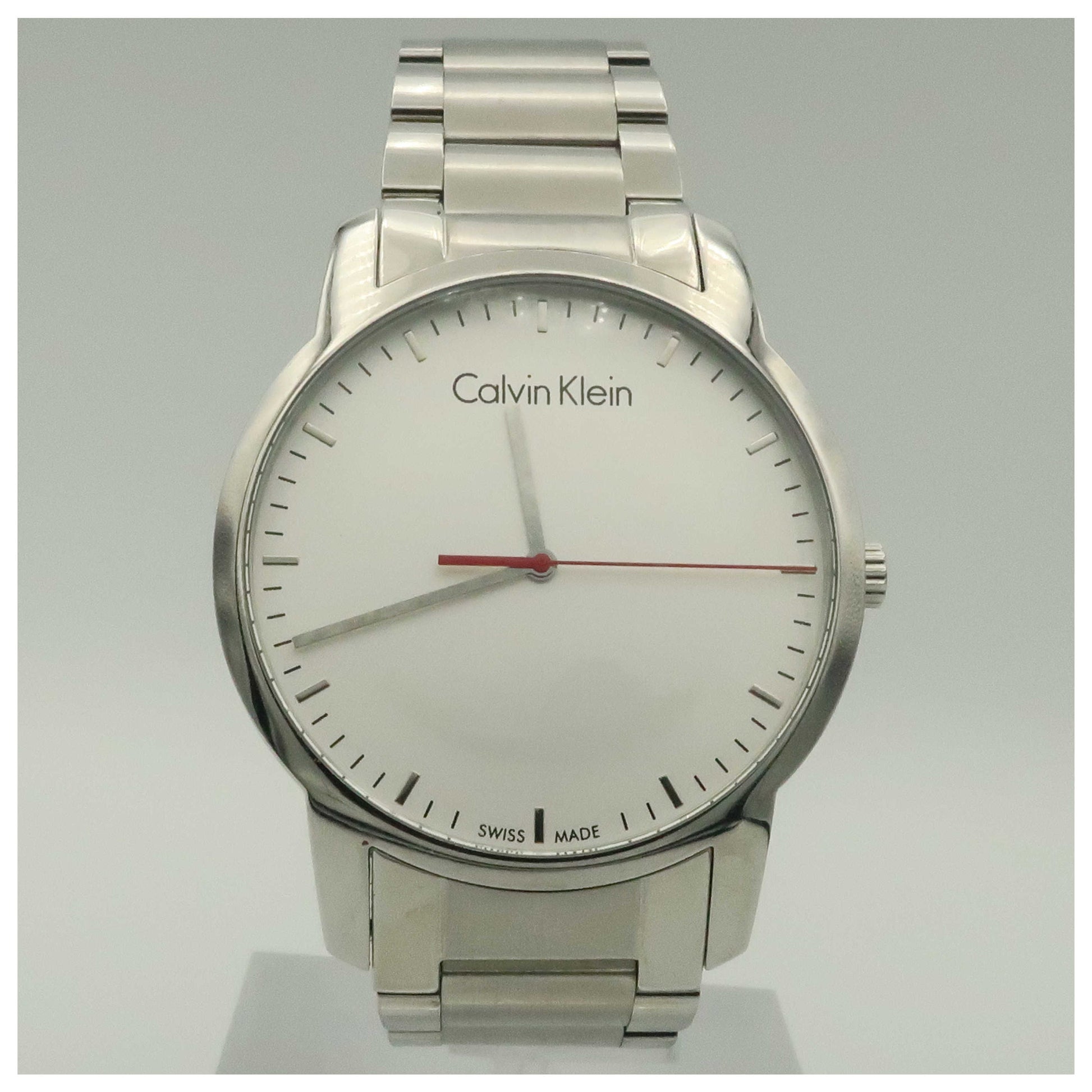 Front view of Calvin Klein City Men's Swiss Quartz (Battery-Powered) Watch K2G2G1Z6-PO
