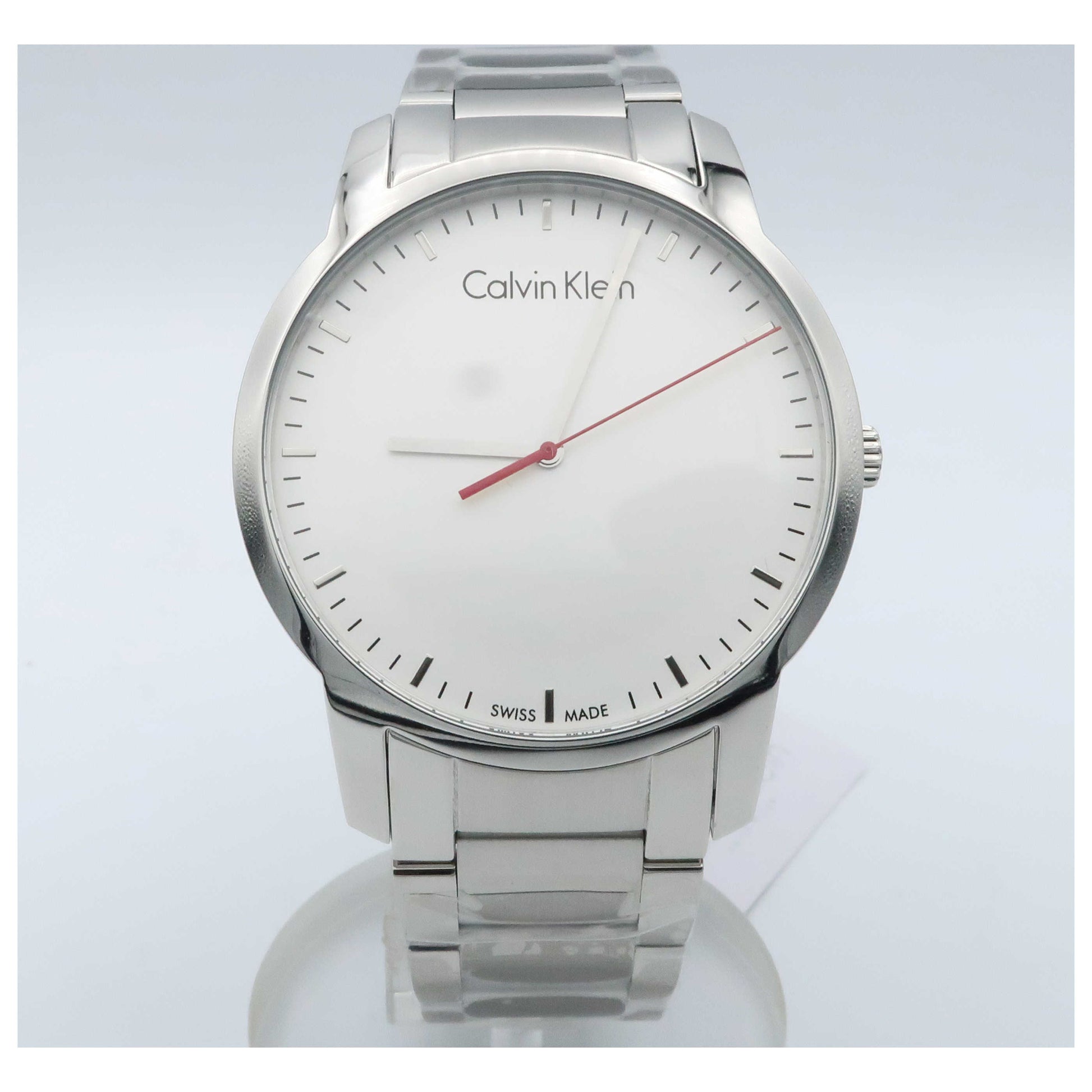 Front view of Calvin Klein City Men's Swiss Quartz (Battery-Powered) Watch K2G2G1Z6-SDV