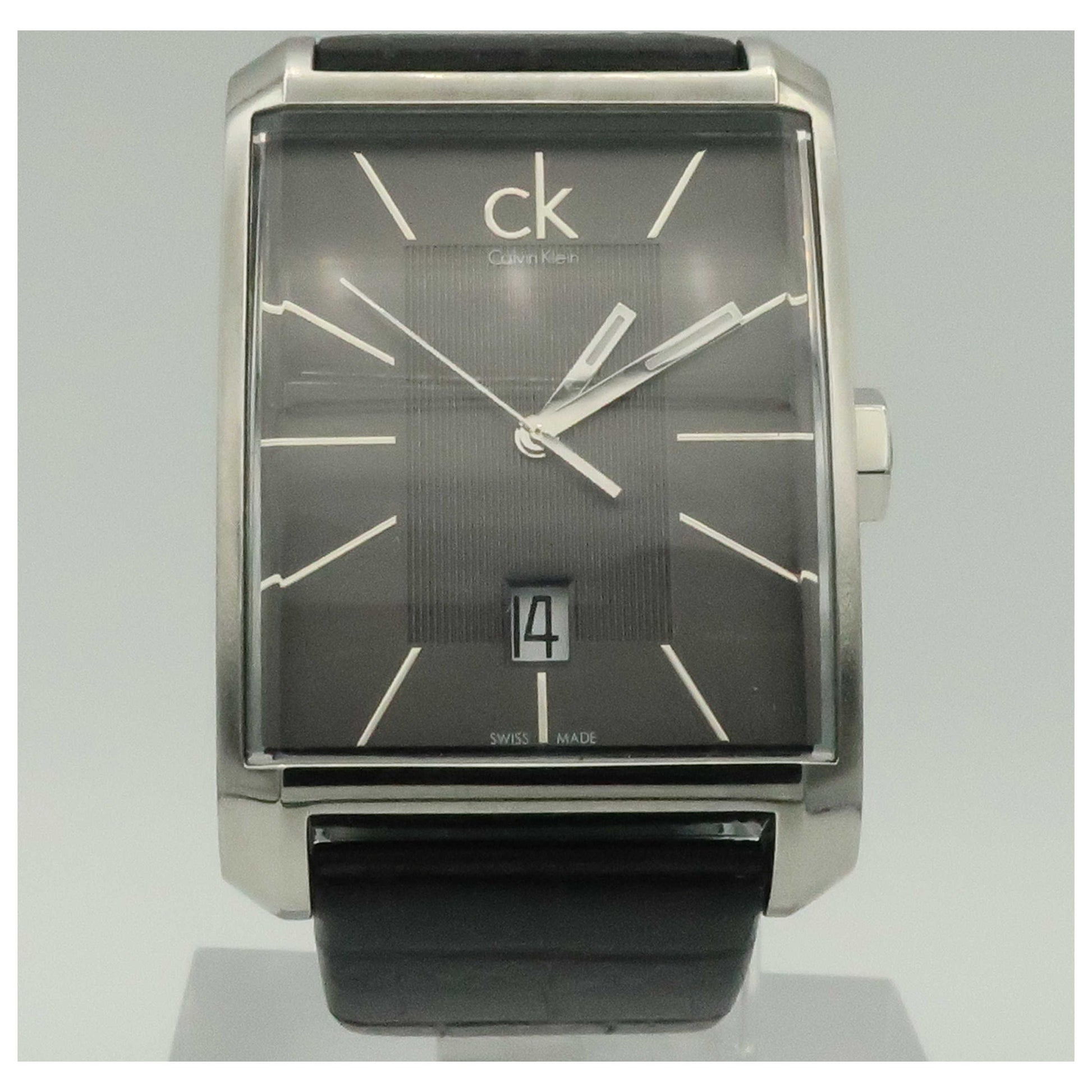 Front view of Calvin Klein Window Men's Swiss Quartz (Battery-Powered) Watch K2M21107-SDV