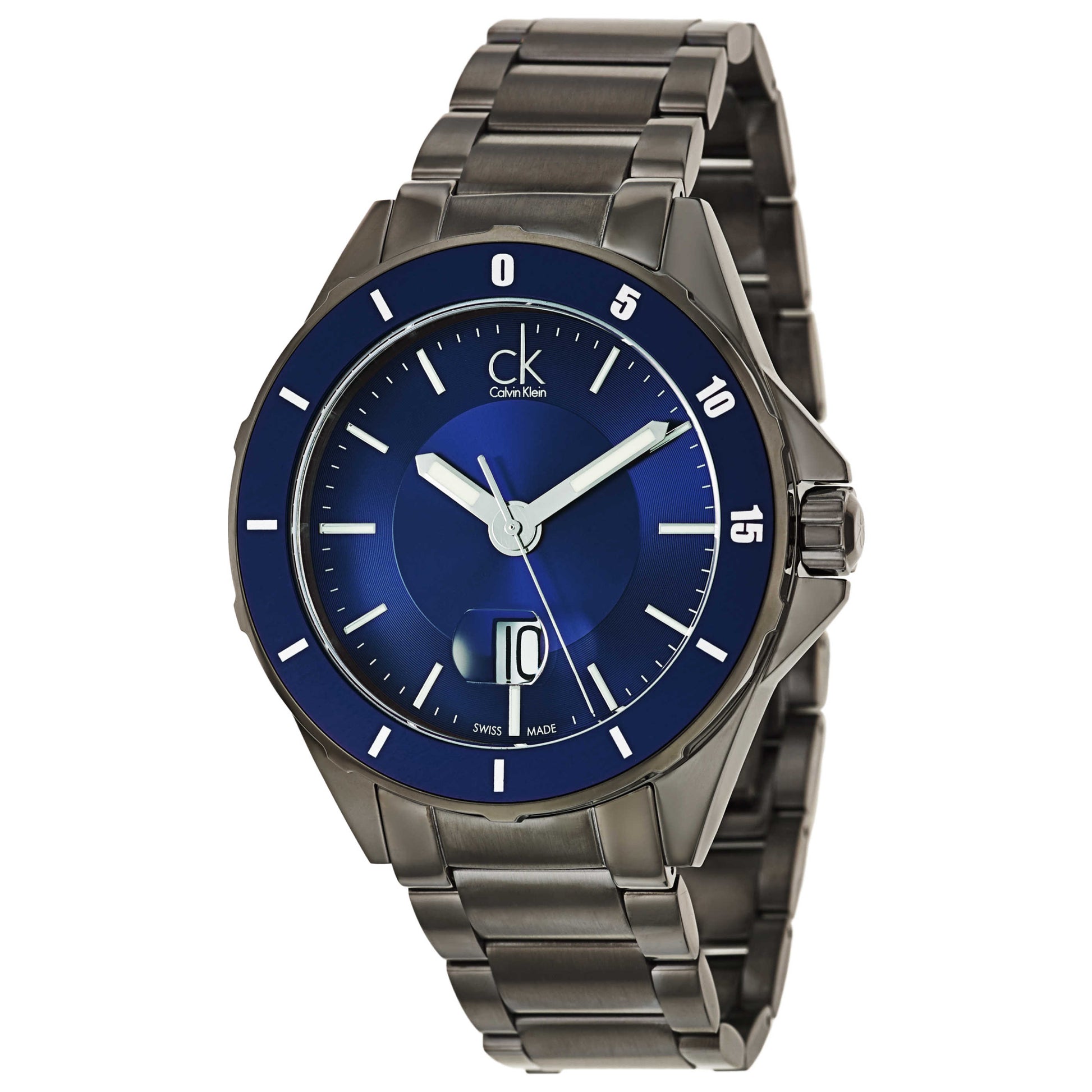 Front view of Calvin Klein Play Men's Swiss Quartz (Battery-Powered) Watch K2W21W4N