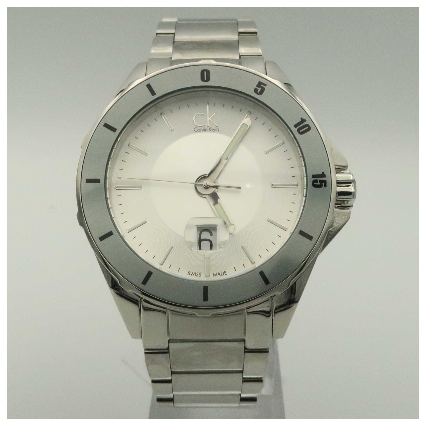Front view of Calvin Klein Play Men's Swiss Quartz (Battery-Powered) Watch K2W21Y46-SD