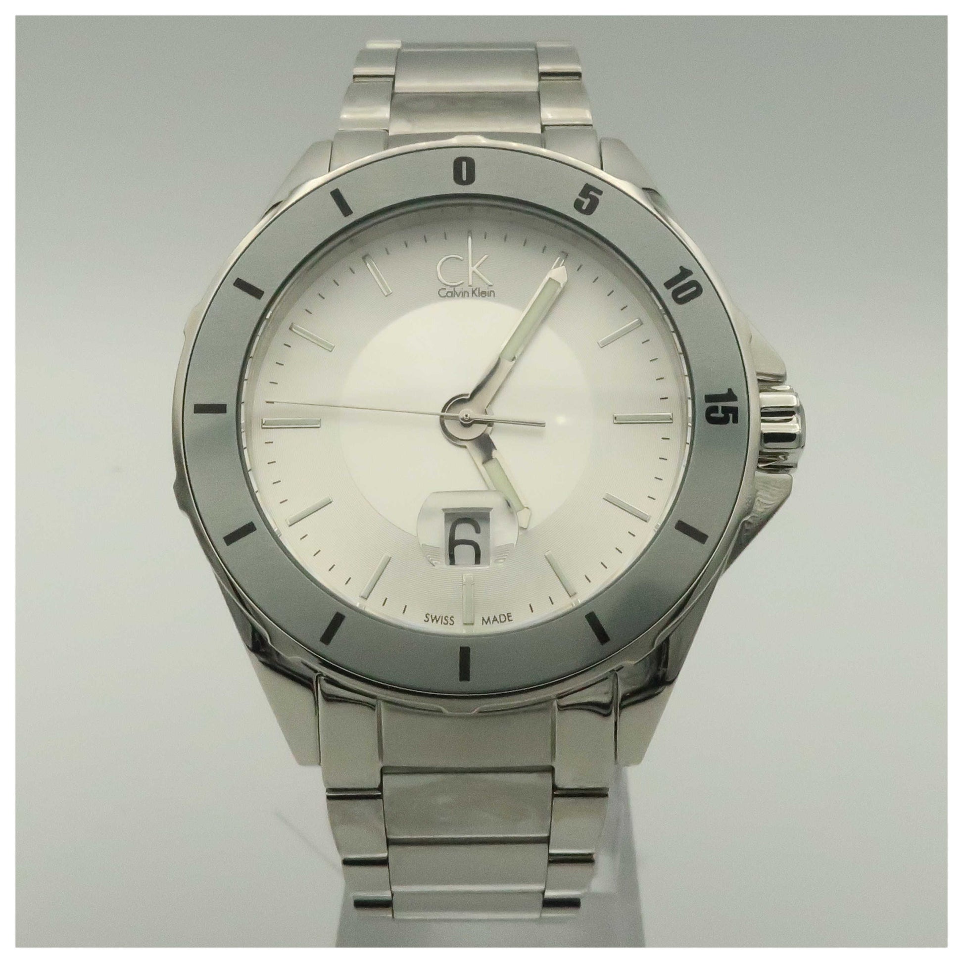 Front view of Calvin Klein Play Men's Swiss Quartz (Battery-Powered) Watch K2W21Y46-SD