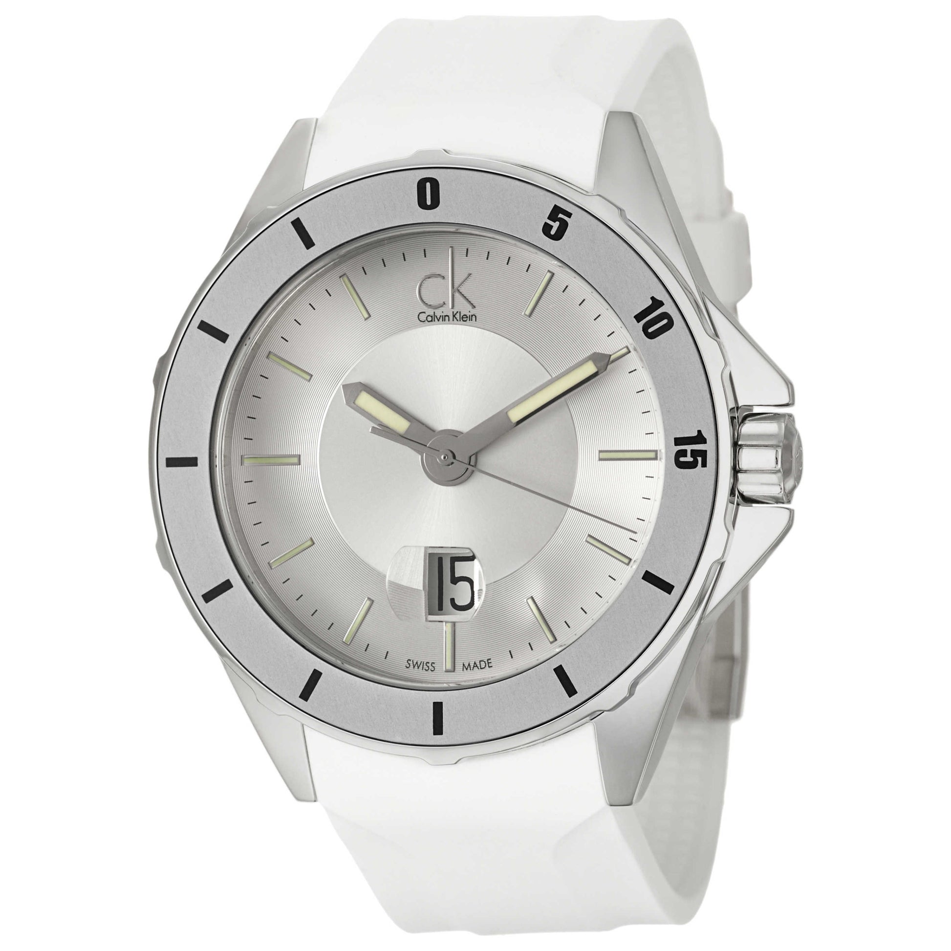 Front view of Calvin Klein Play Men's Swiss Quartz (Battery-Powered) Watch K2W21YM6