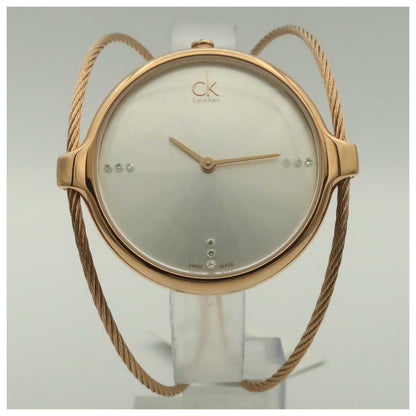 Front view of Calvin Klein Agile Women's Swiss Quartz (Battery-Powered) Watch K2Z2S61W-PO