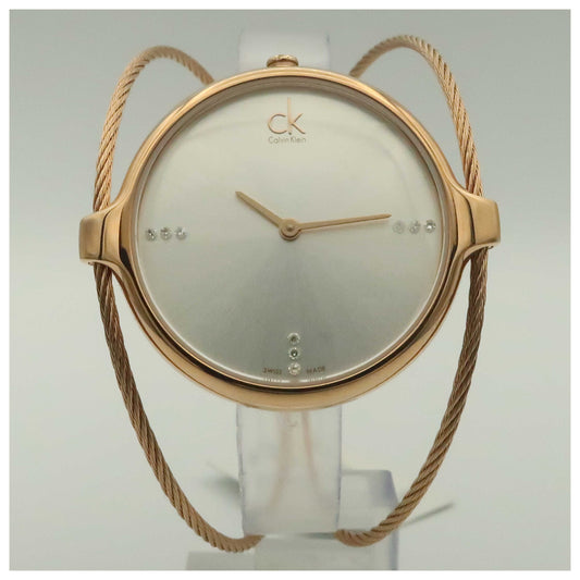Front view of Calvin Klein Agile Women's Swiss Quartz (Battery-Powered) Watch K2Z2S61W-PO