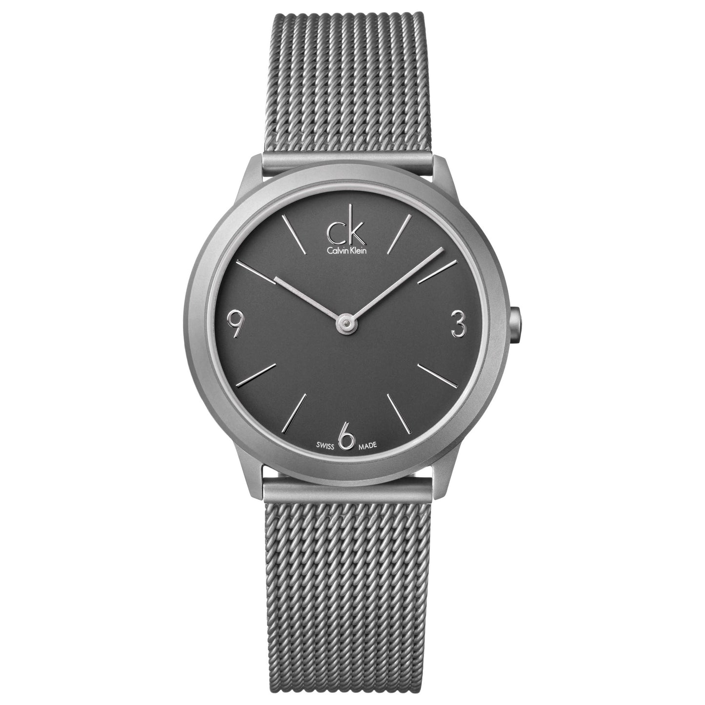 Front view of Calvin Klein Minimal Men's Swiss Quartz (Battery-Powered) Watch K3M52154