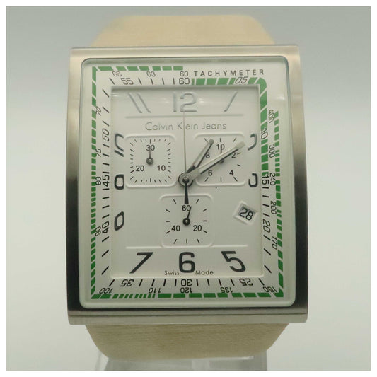 Front view of Calvin Klein Jeans Boundary Men's Swiss Quartz (Battery-Powered) Watch K4217120-PO