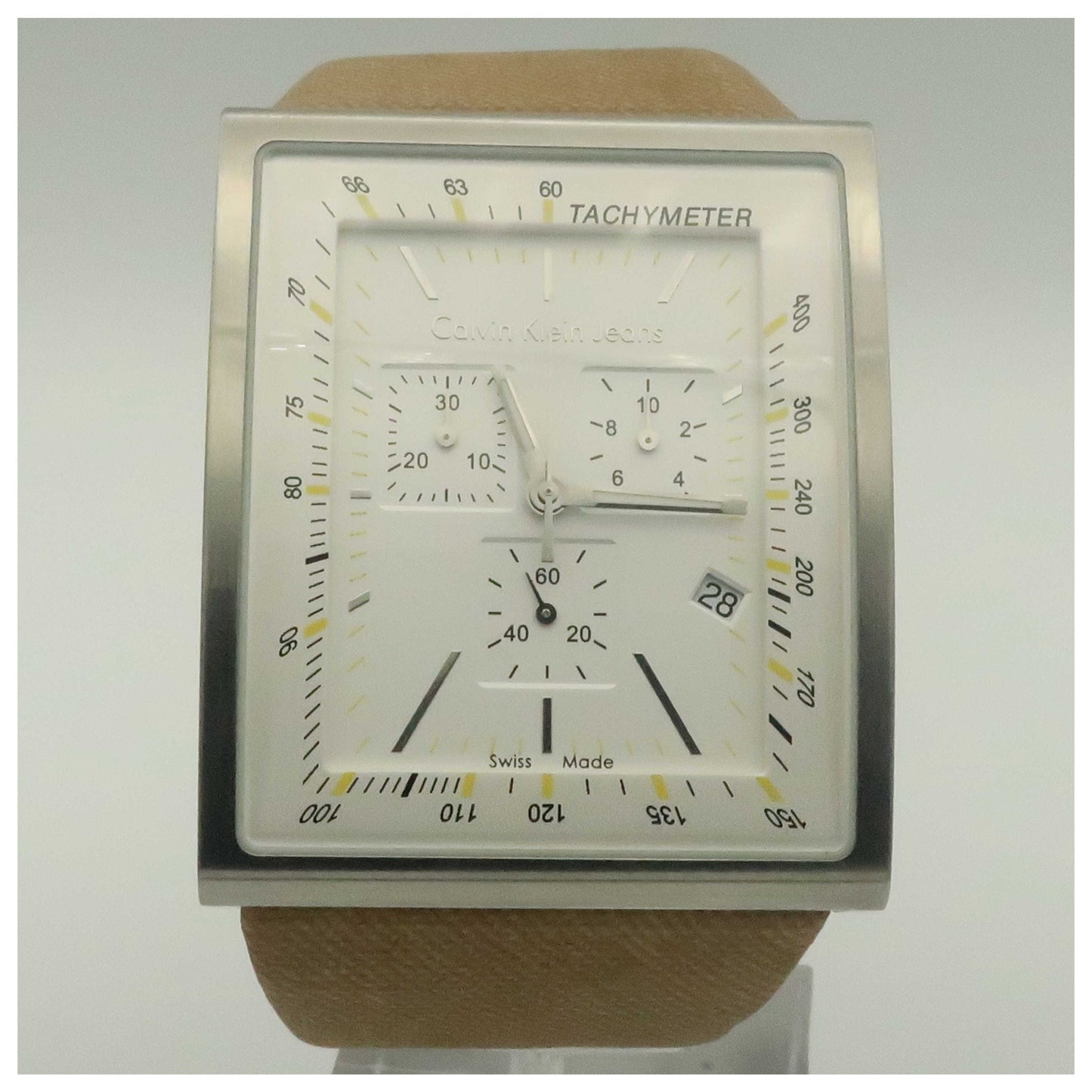 Front view of Calvin Klein Jeans Boundary Men's Swiss Quartz (Battery-Powered) Watch K4217126-PO