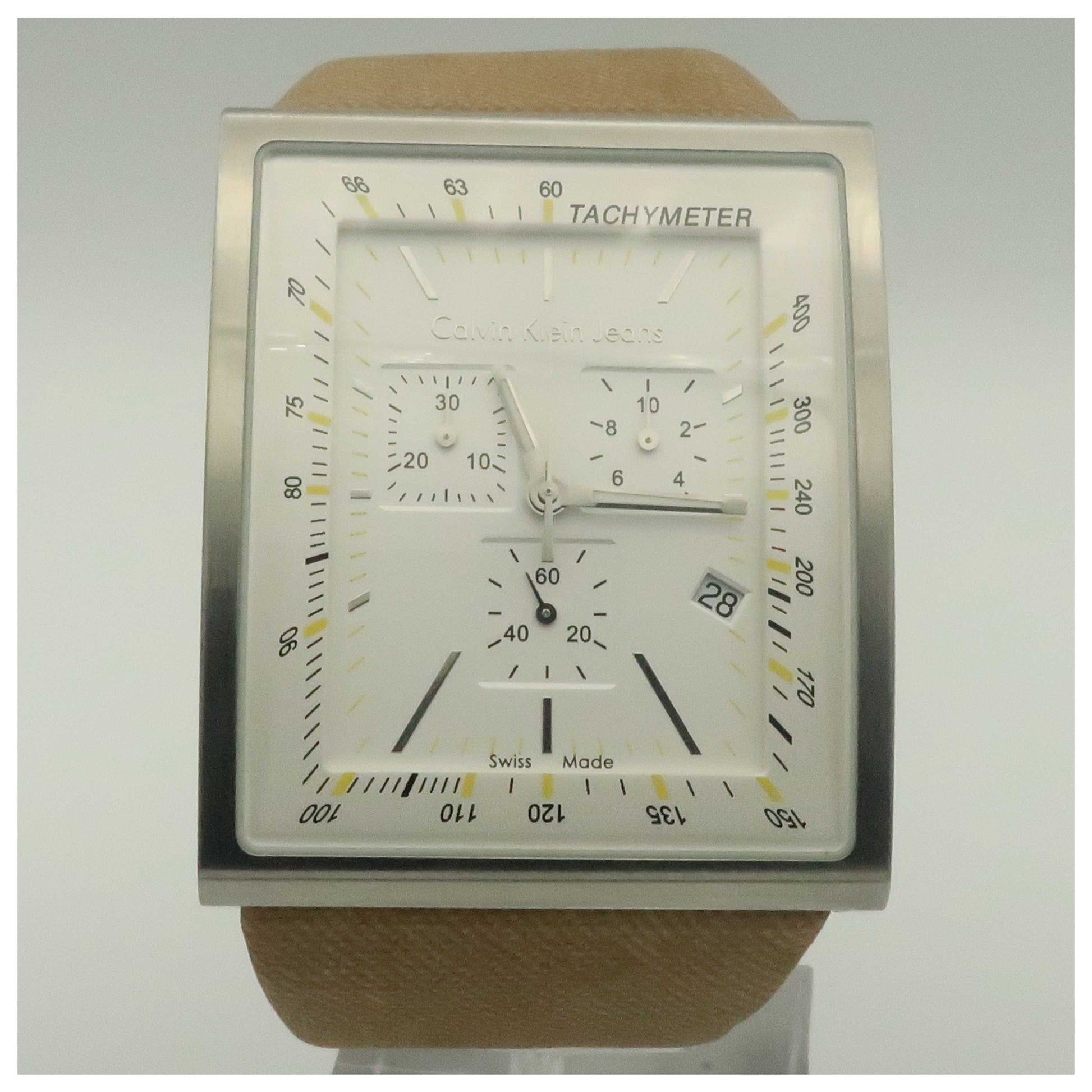 Front view of Calvin Klein Jeans Boundary Men's Swiss Quartz (Battery-Powered) Watch K4217126-PO