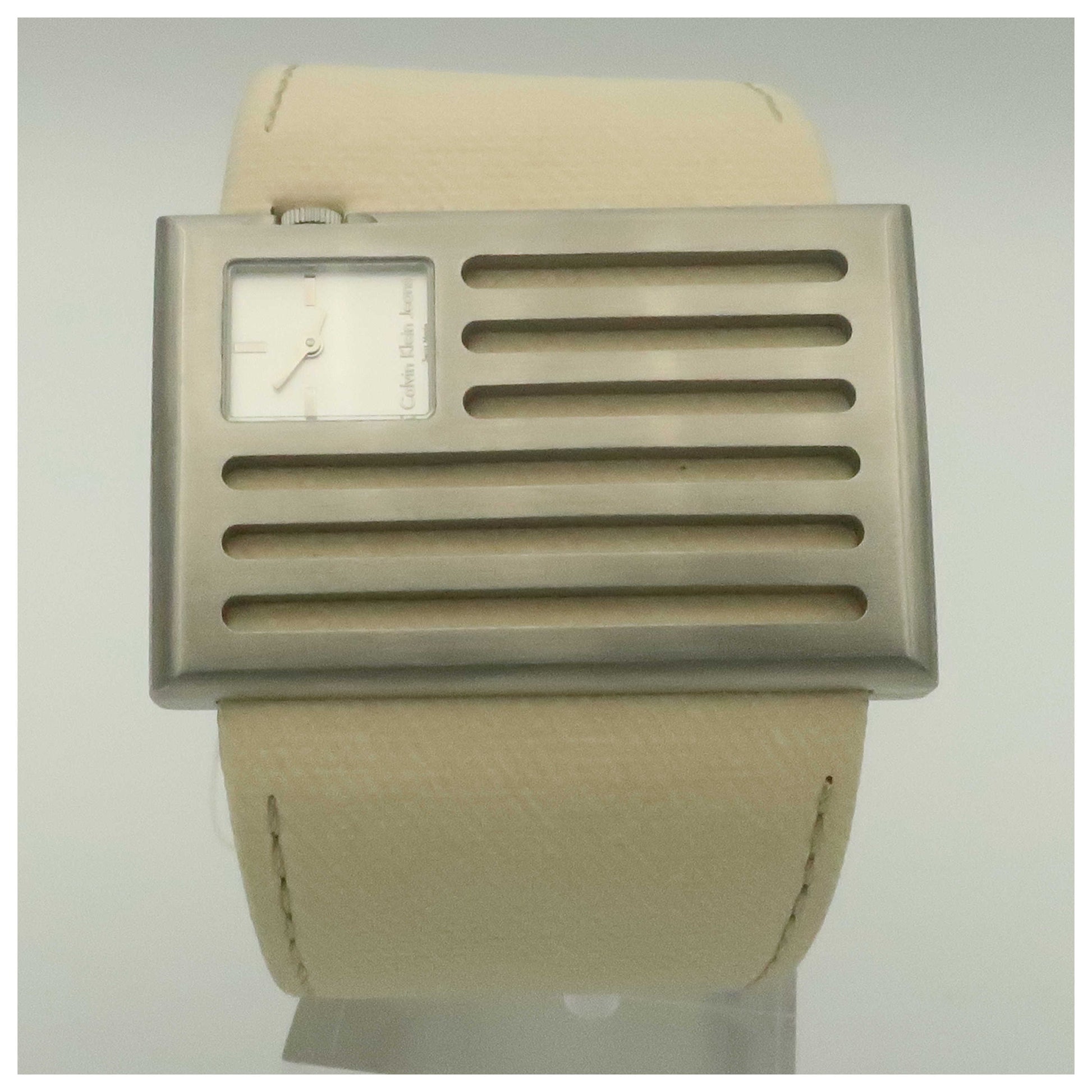 Front view of Calvin Klein Jeans Banner Men's Swiss Quartz (Battery-Powered) Watch K4513120-PO