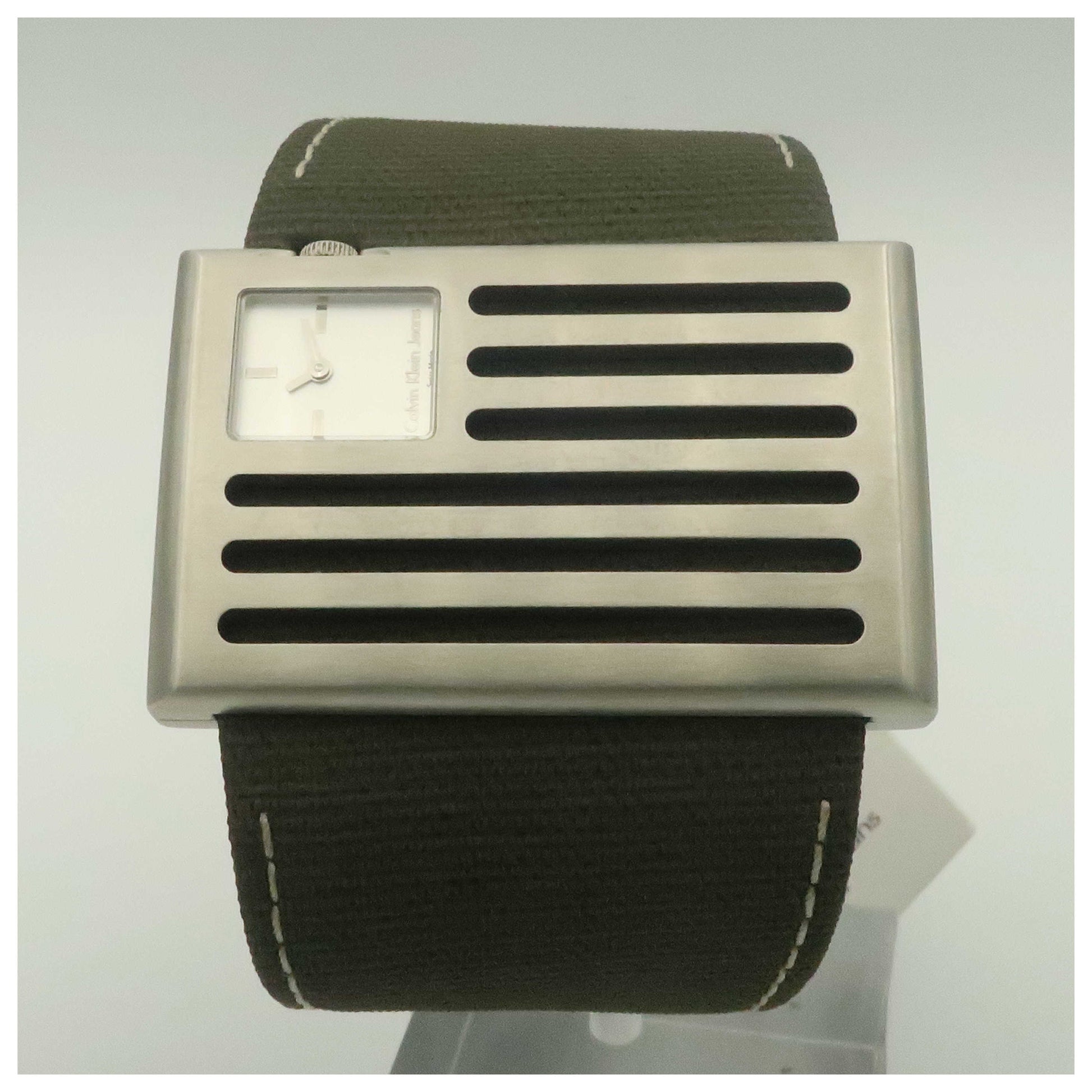 Front view of Calvin Klein Jeans Banner Men's Swiss Quartz (Battery-Powered) Watch K4513185-PO