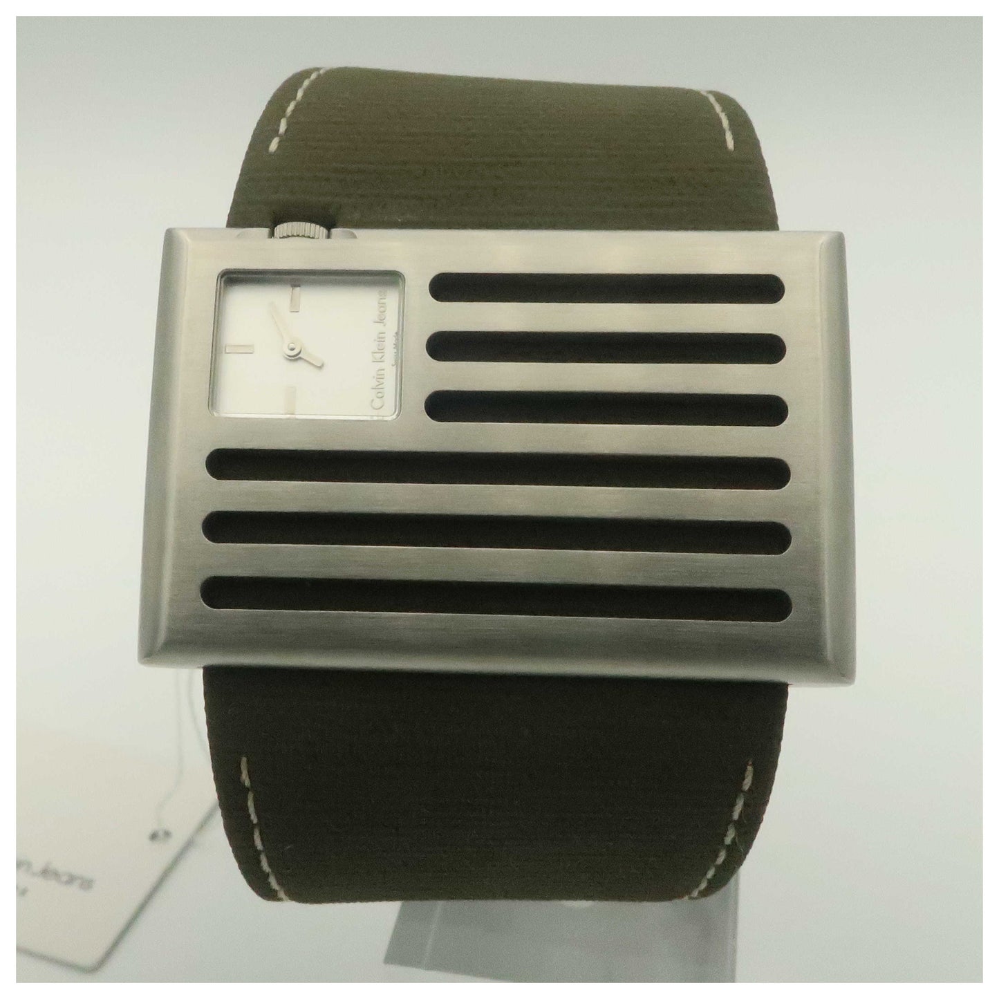 Front view of Calvin Klein Jeans Banner Men's Swiss Quartz (Battery-Powered) Watch K4513185-SDV